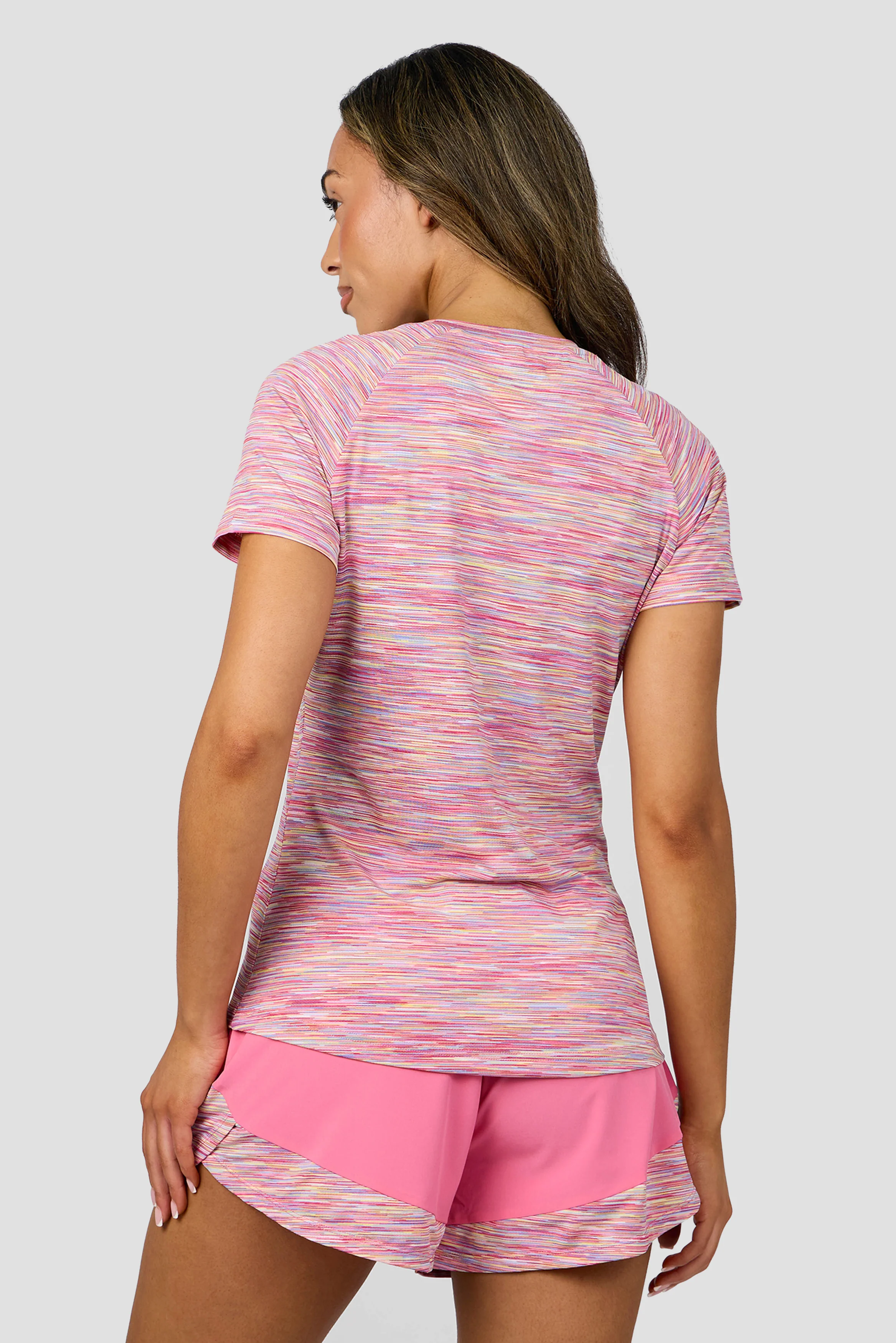 Women's Trail T-Shirt - Pink/Yellow/Lilac/White - Image 2