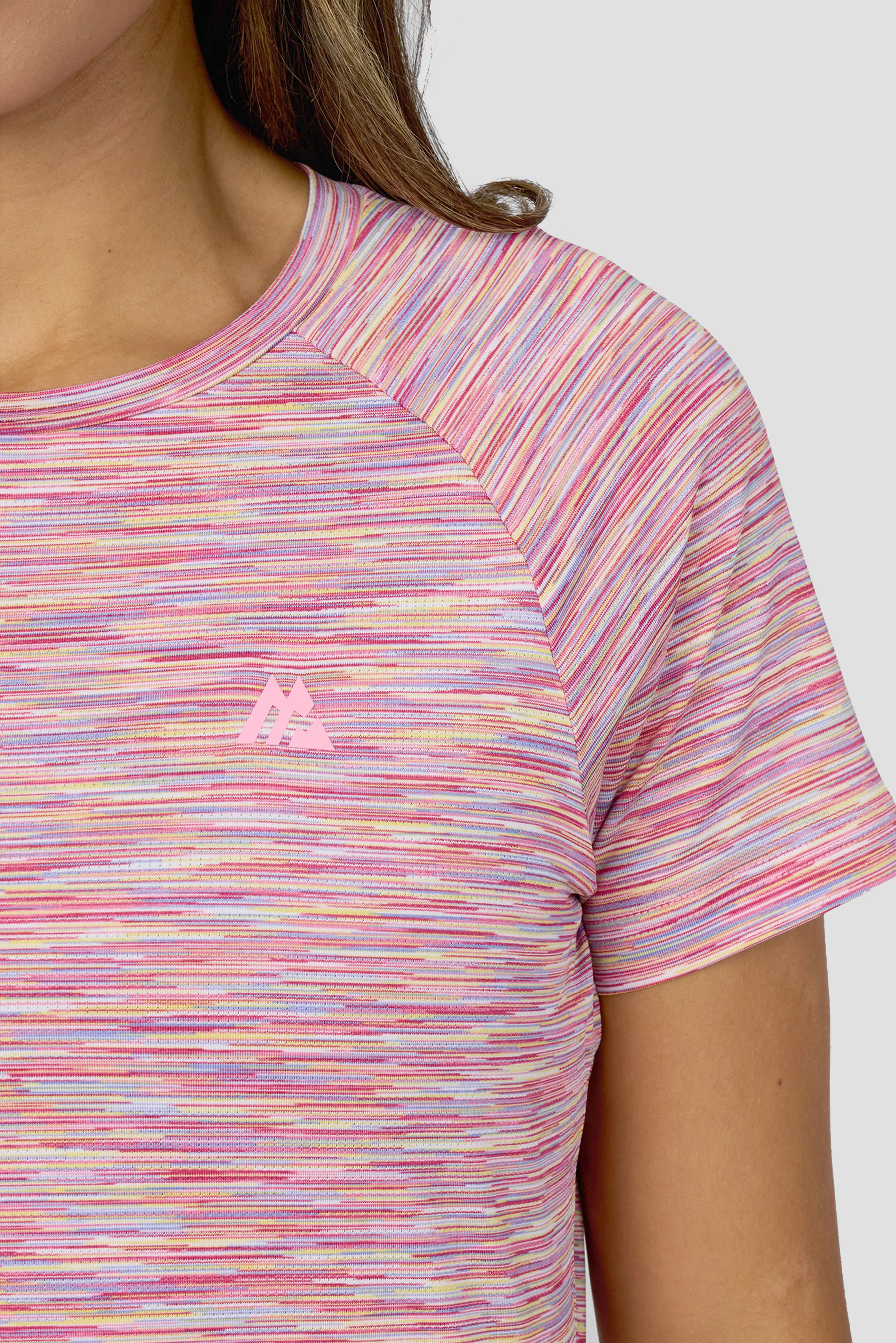 Women's Trail T-Shirt - Pink/Yellow/Lilac/White - Image 3