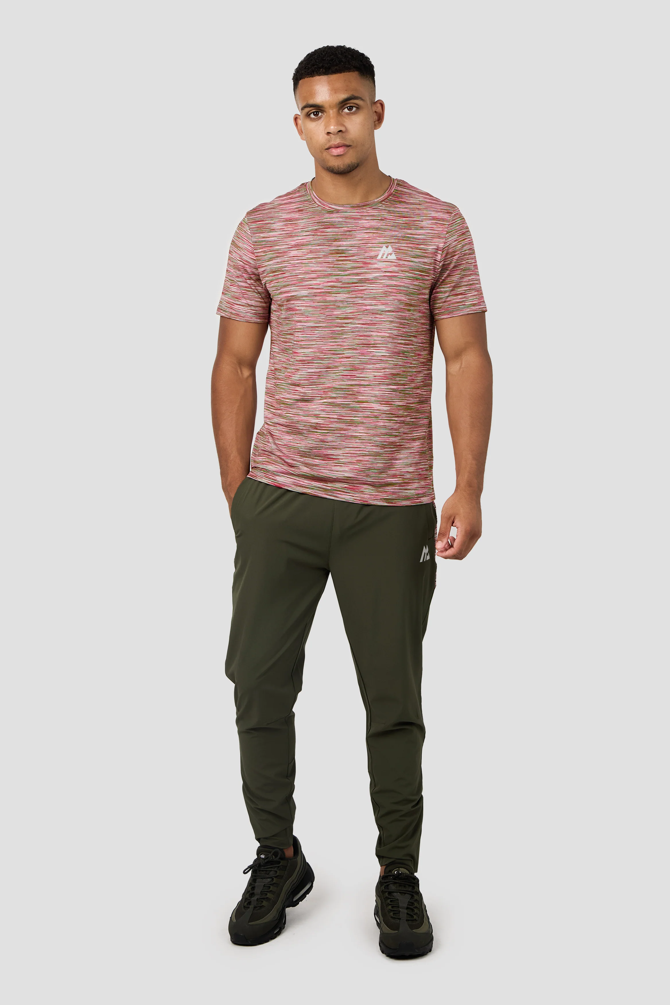 Trail T-Shirt - Khaki/Pink/Red - Image 3