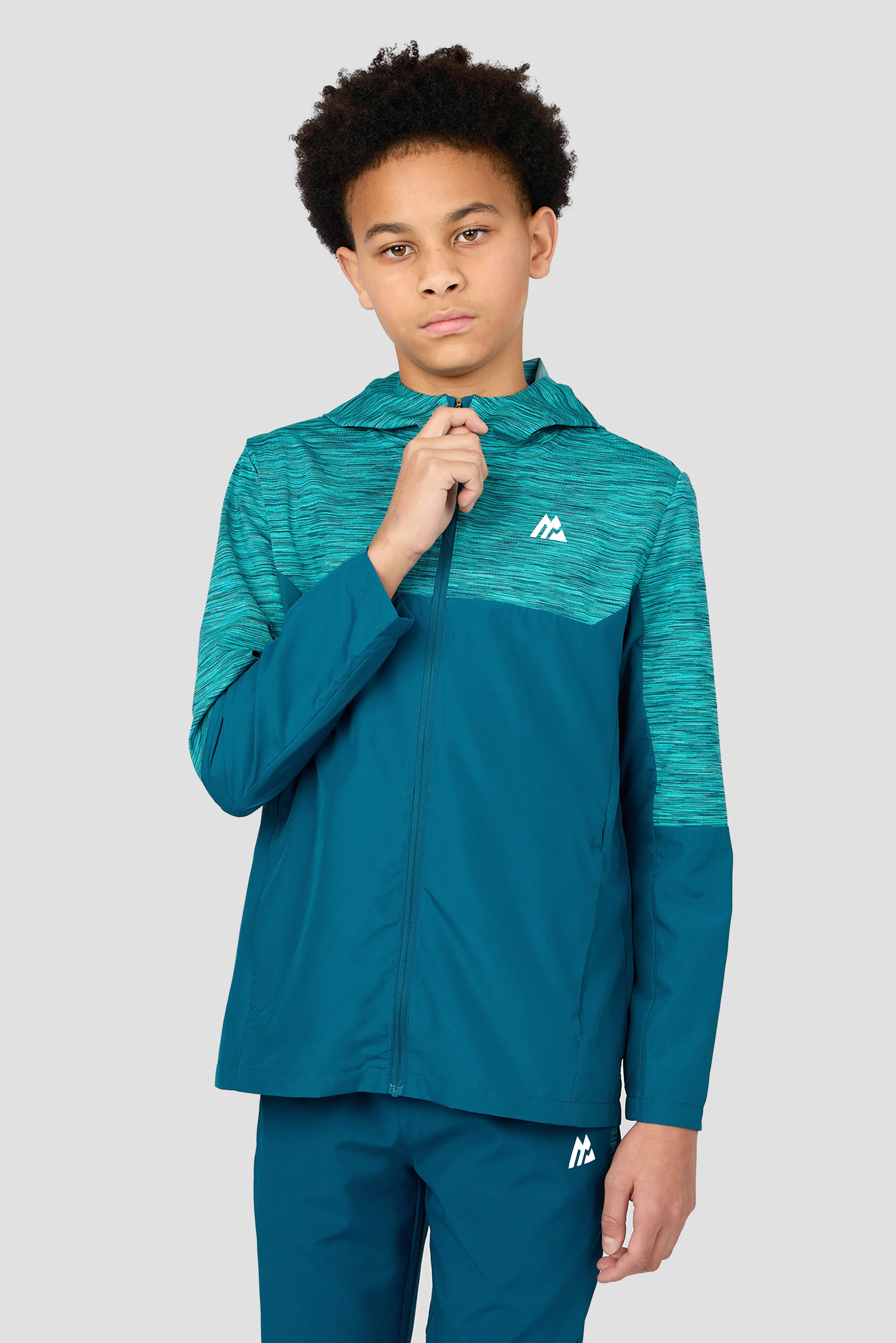 Boys Trail 2.0 Windbreaker - Teal Multi