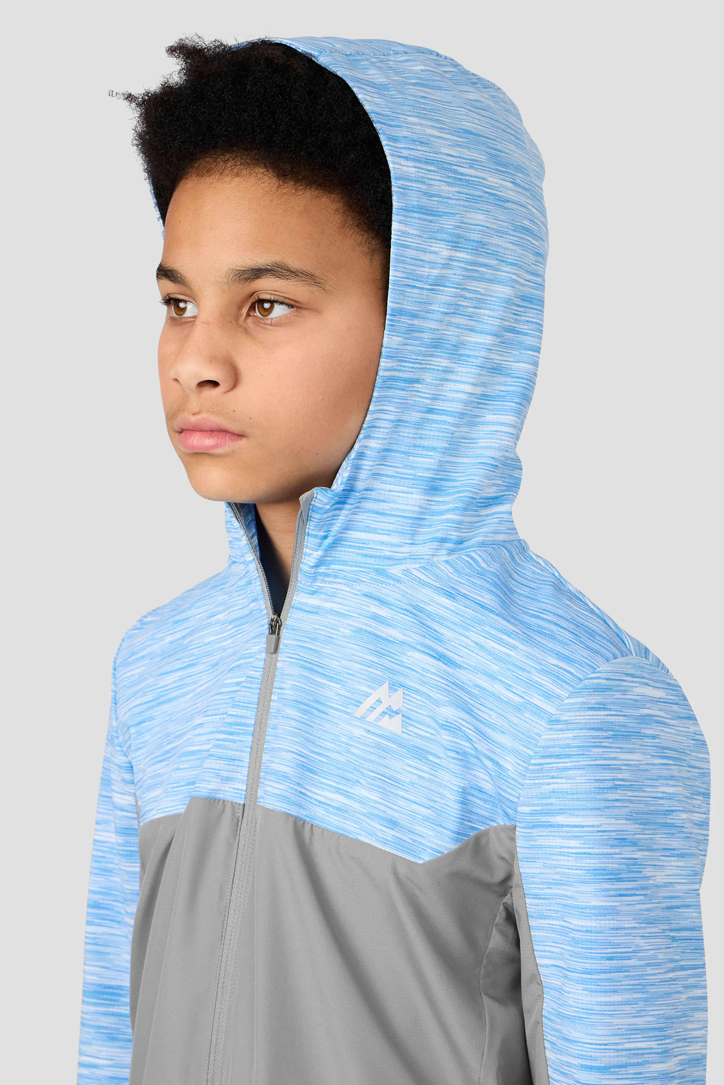 Boys Trail 2.0 Windbreaker - Grey/Blue/White - Image 5