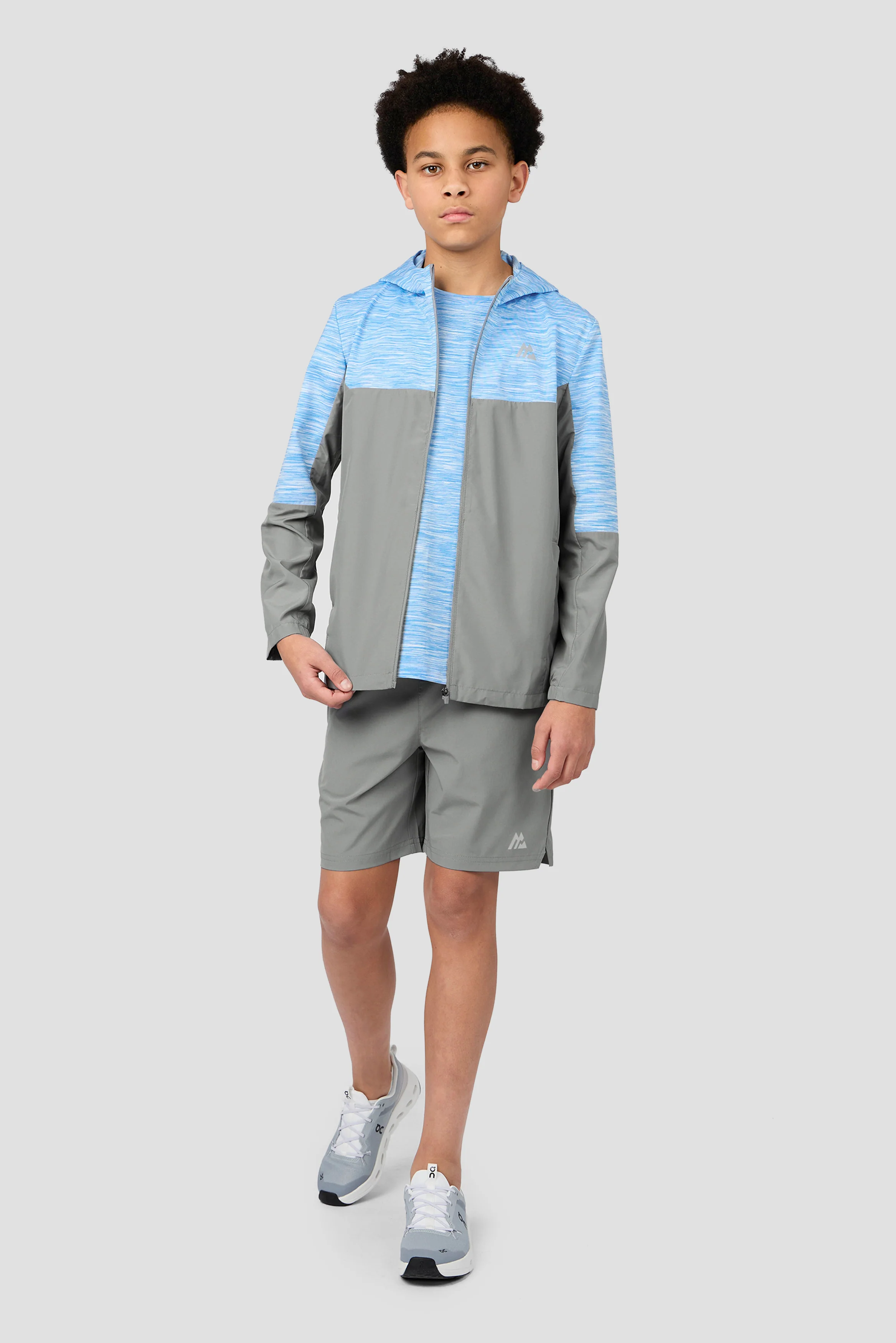 Boys Trail 2.0 Windbreaker - Grey/Blue/White - Image 8