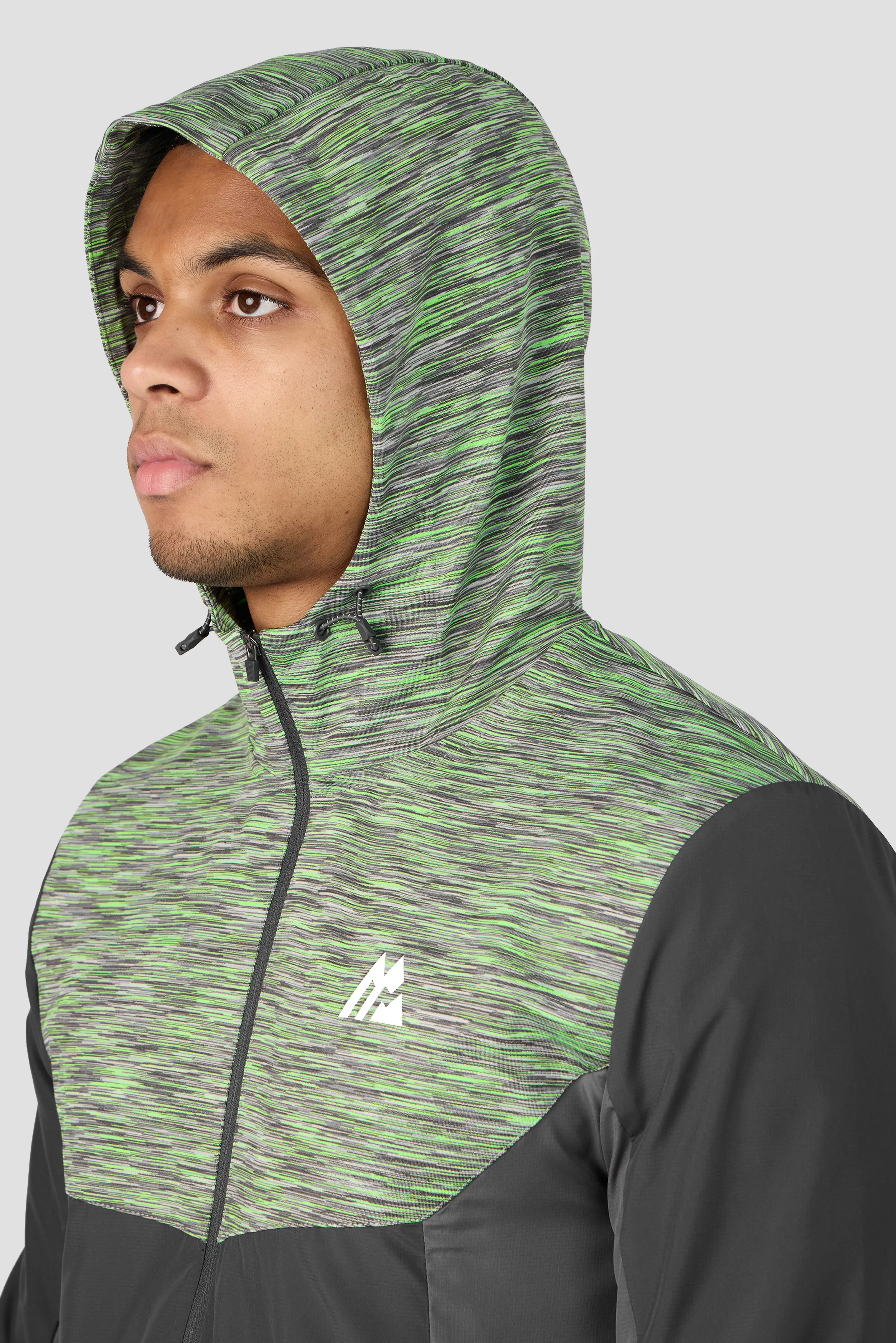 Trail Windbreaker - Grey/Neon Green - Image 5