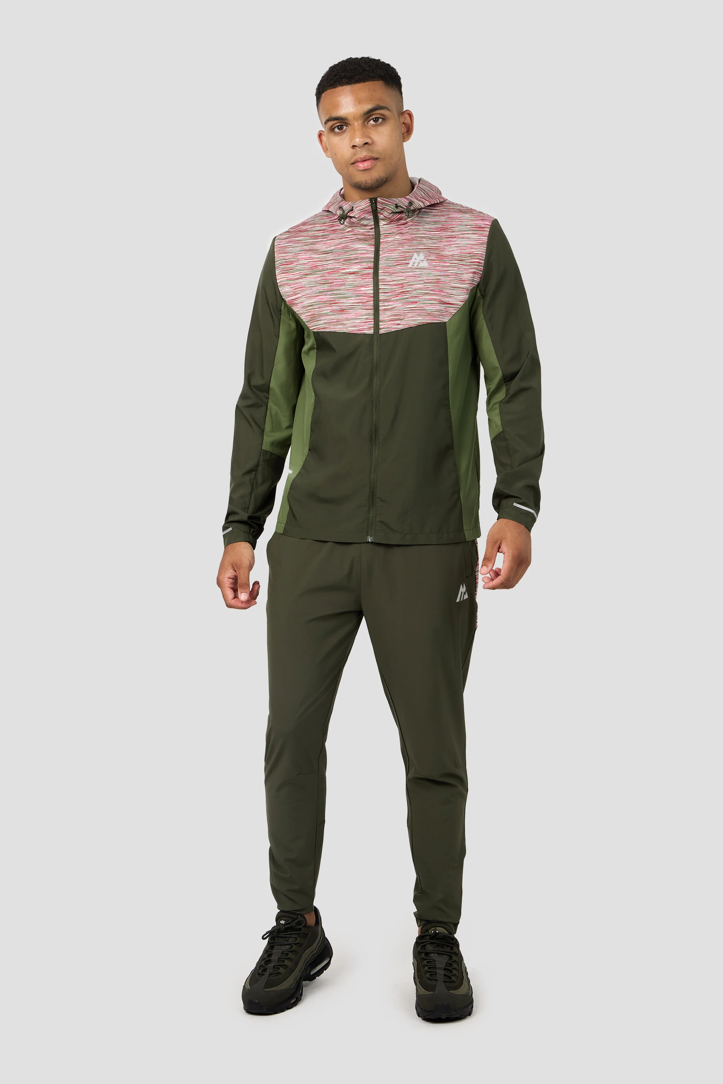Trail Windbreaker - Khaki/Pink/Red - Image 3