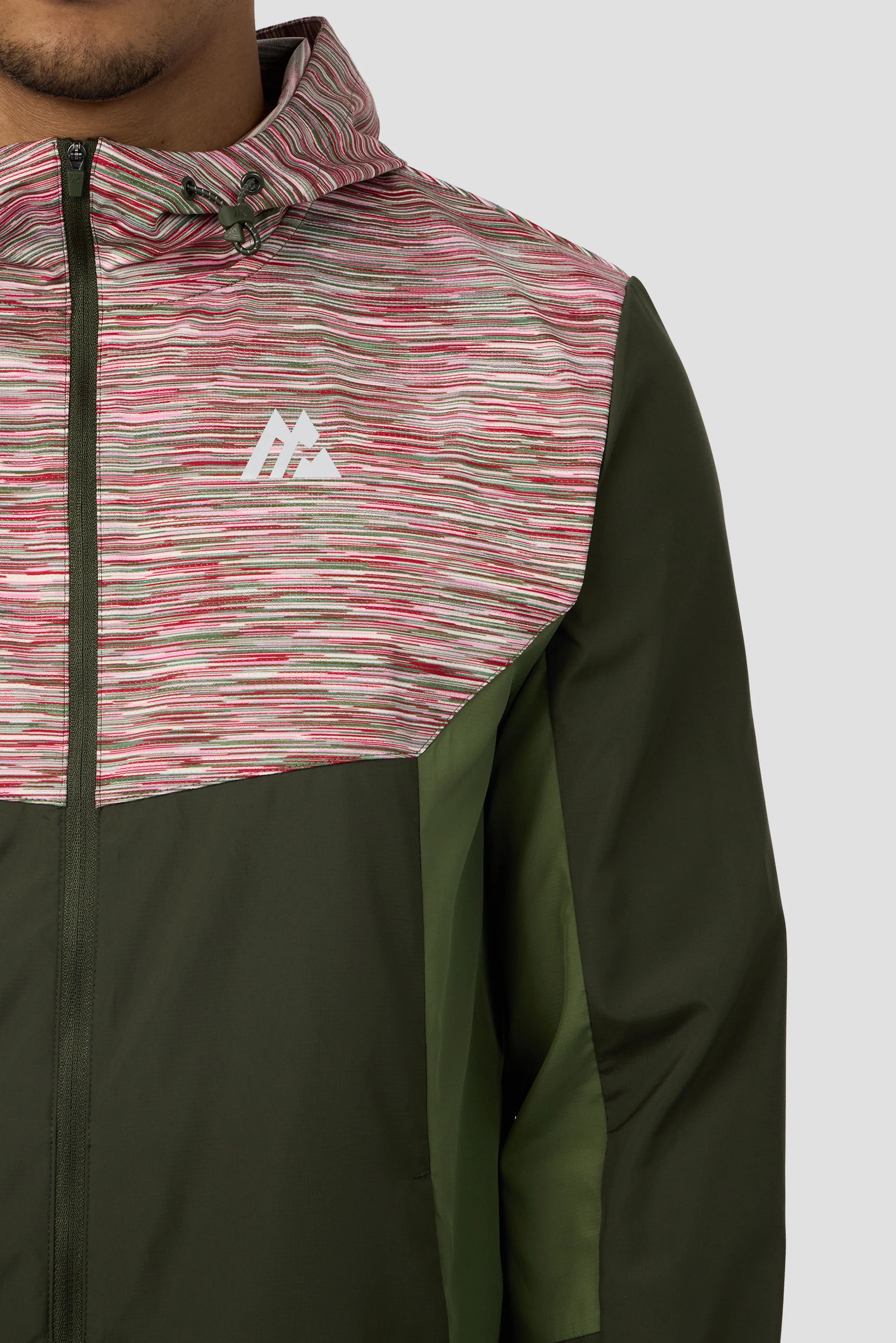 Trail Windbreaker - Khaki/Pink/Red - Image 5