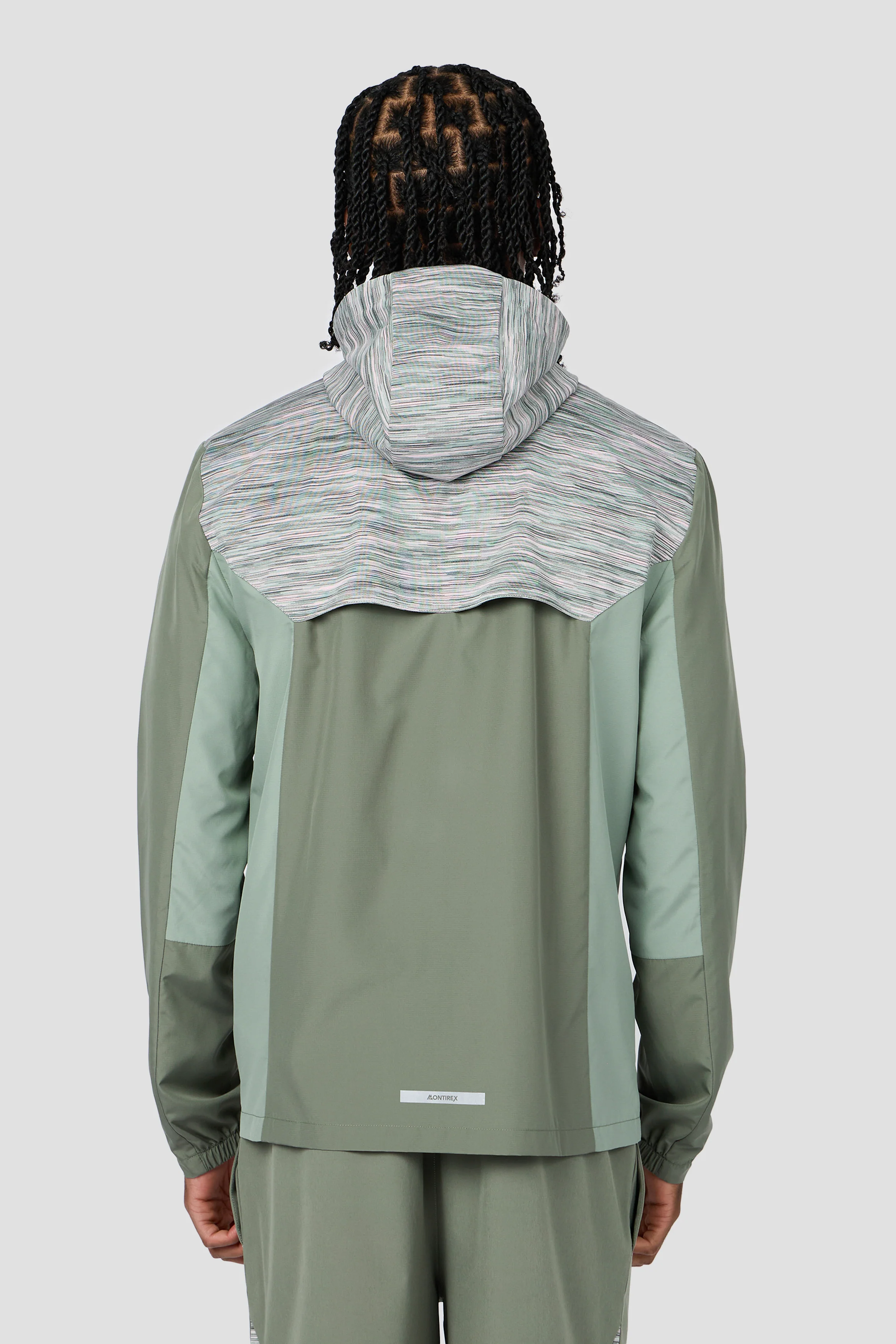 Trail Windbreaker - Green Slate/Pink - Image 2
