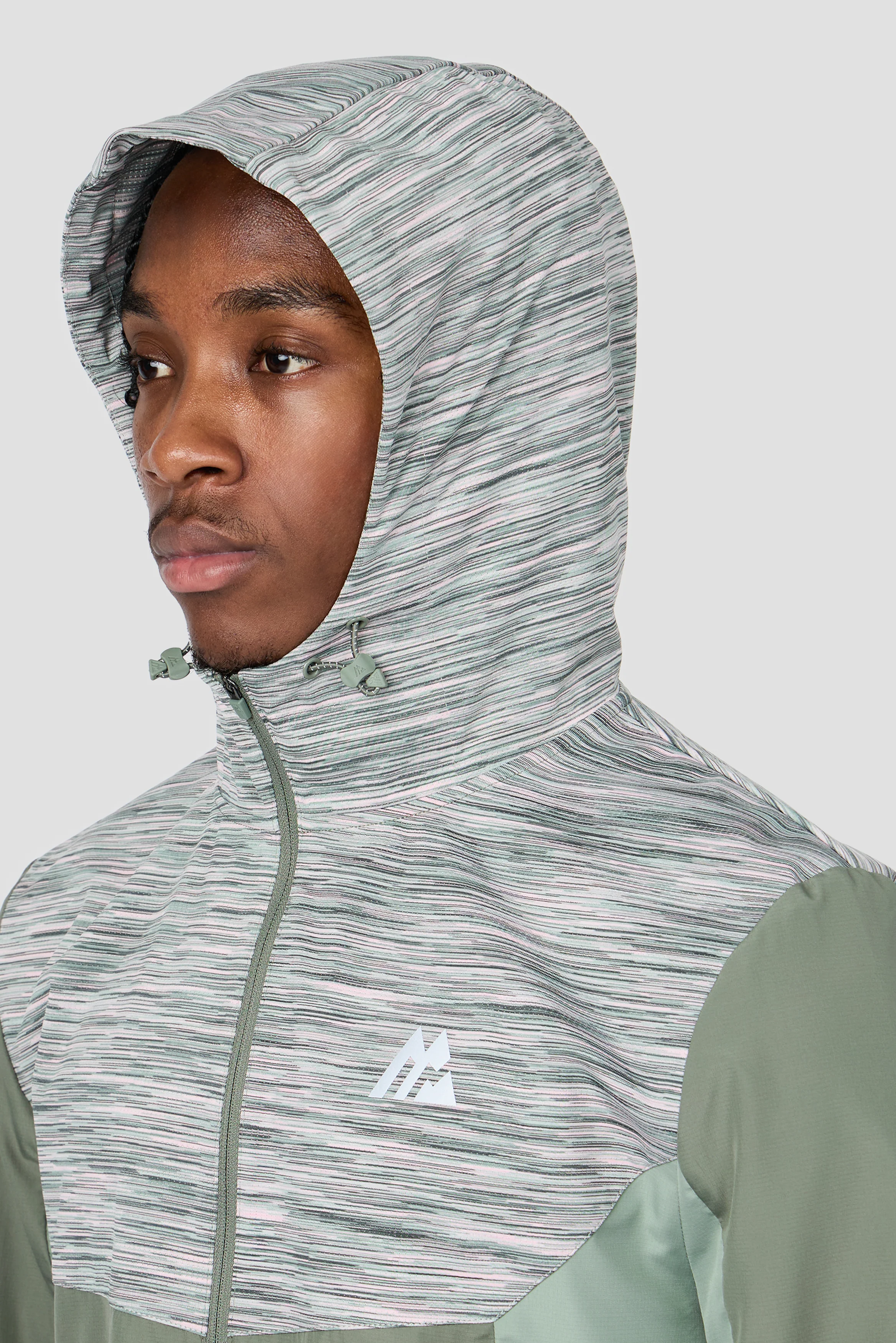 Trail Windbreaker - Green Slate/Pink - Image 3