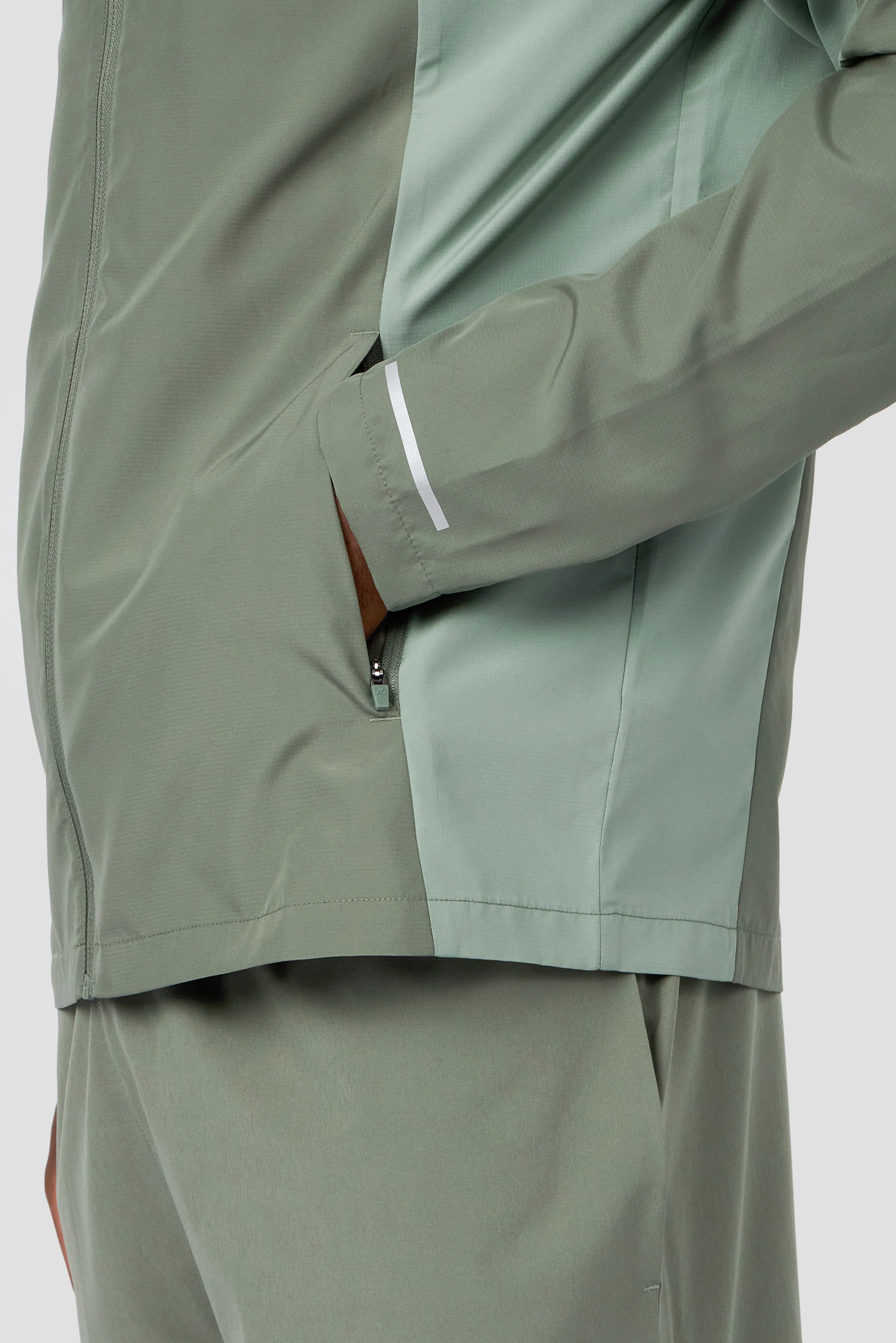 Trail Windbreaker - Green Slate/Pink - Image 7