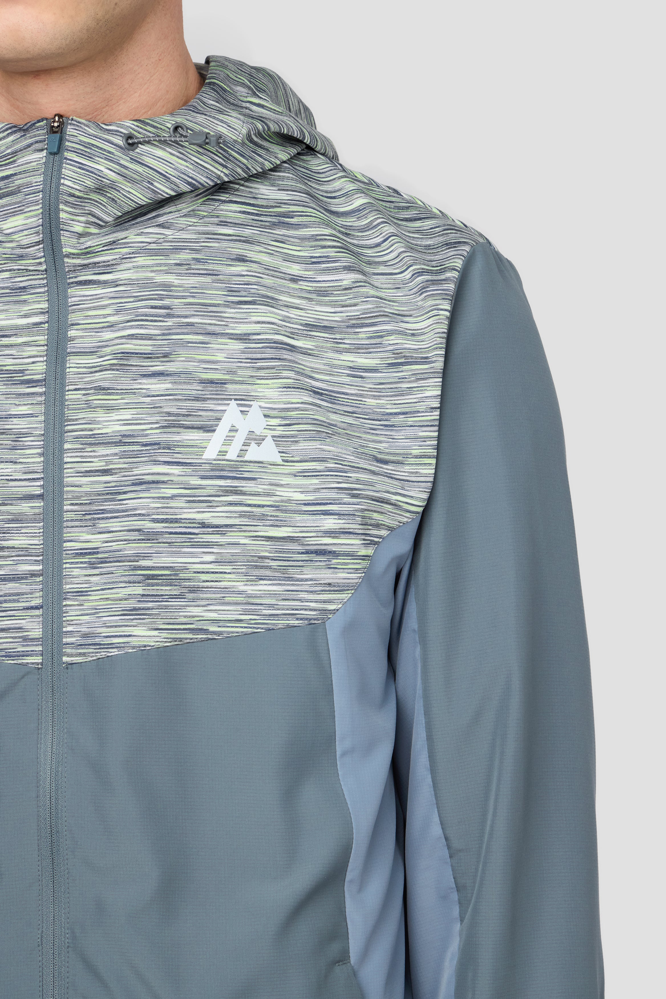 Trail Windbreaker - Grey/Green/White - Image 3