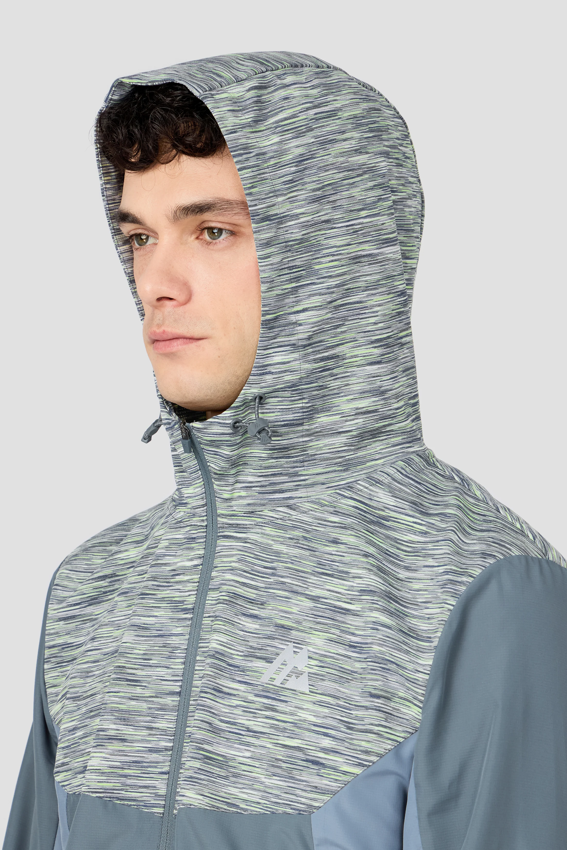 Trail Windbreaker - Grey/Green/White - Image 5
