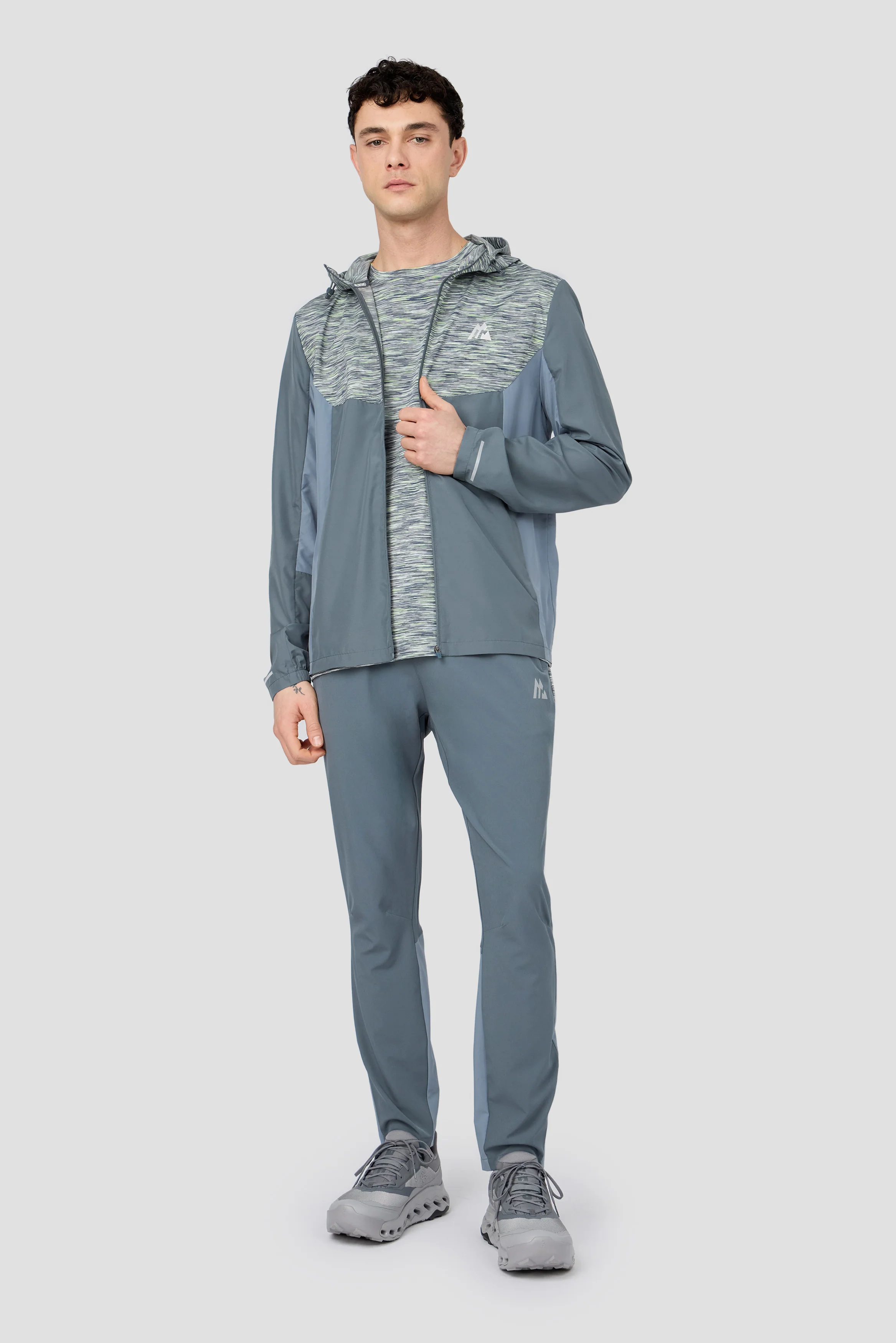 Trail Windbreaker - Grey/Green/White - Image 8
