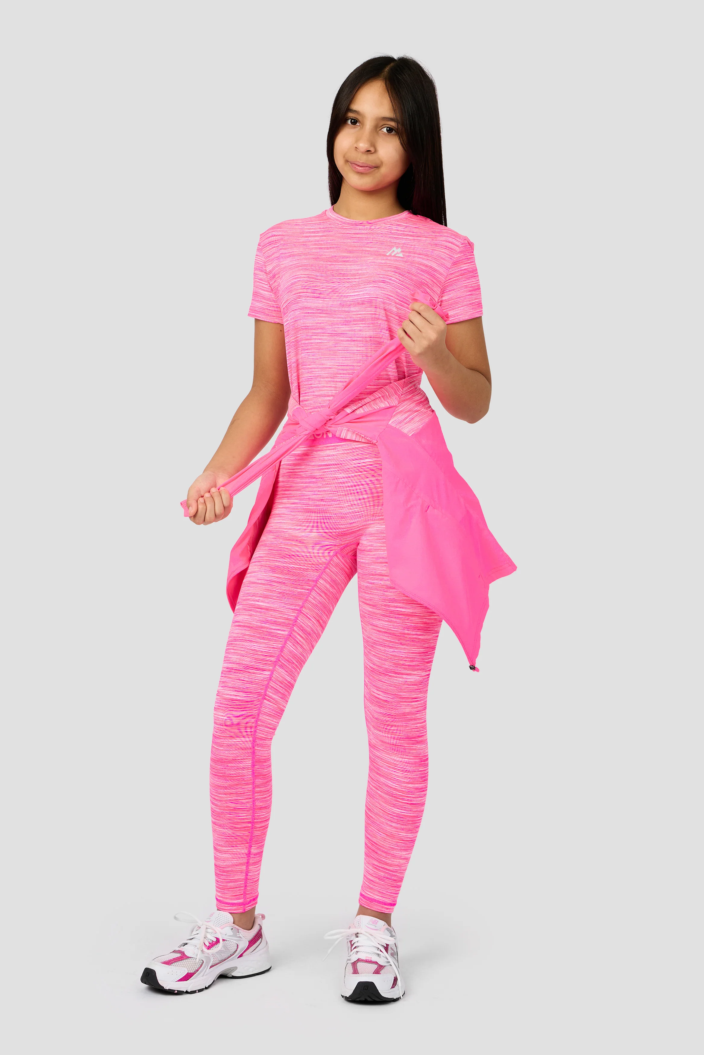 Girls Trail Box T-Shirt - Neon Pink Multi/White - Image 4