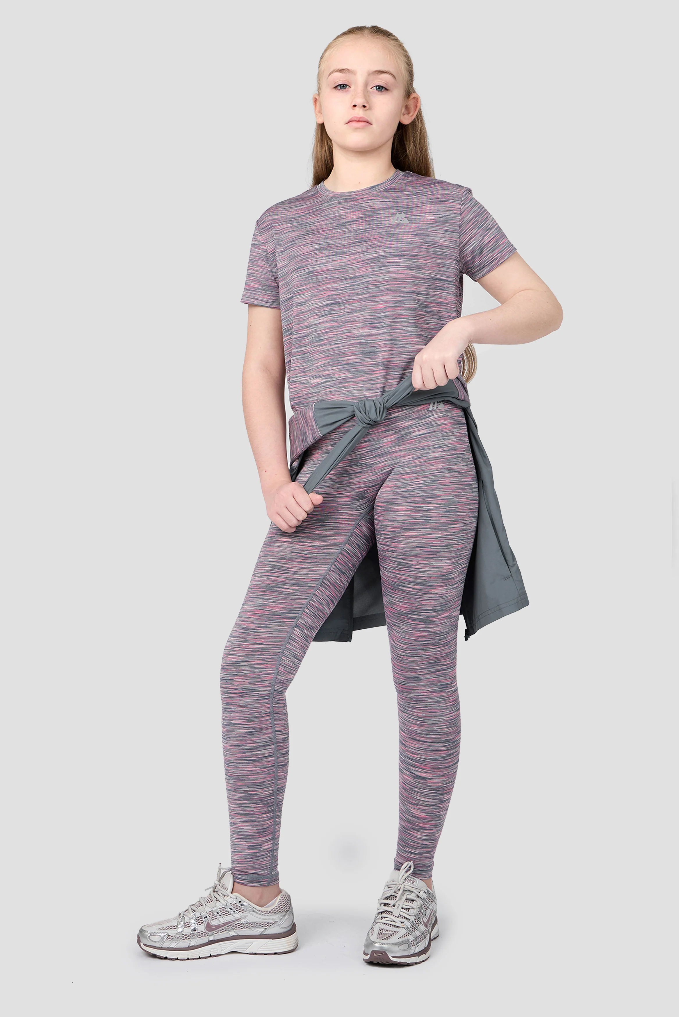 Girls Trail Box T-Shirt - Grey Multi/Pink - Image 3