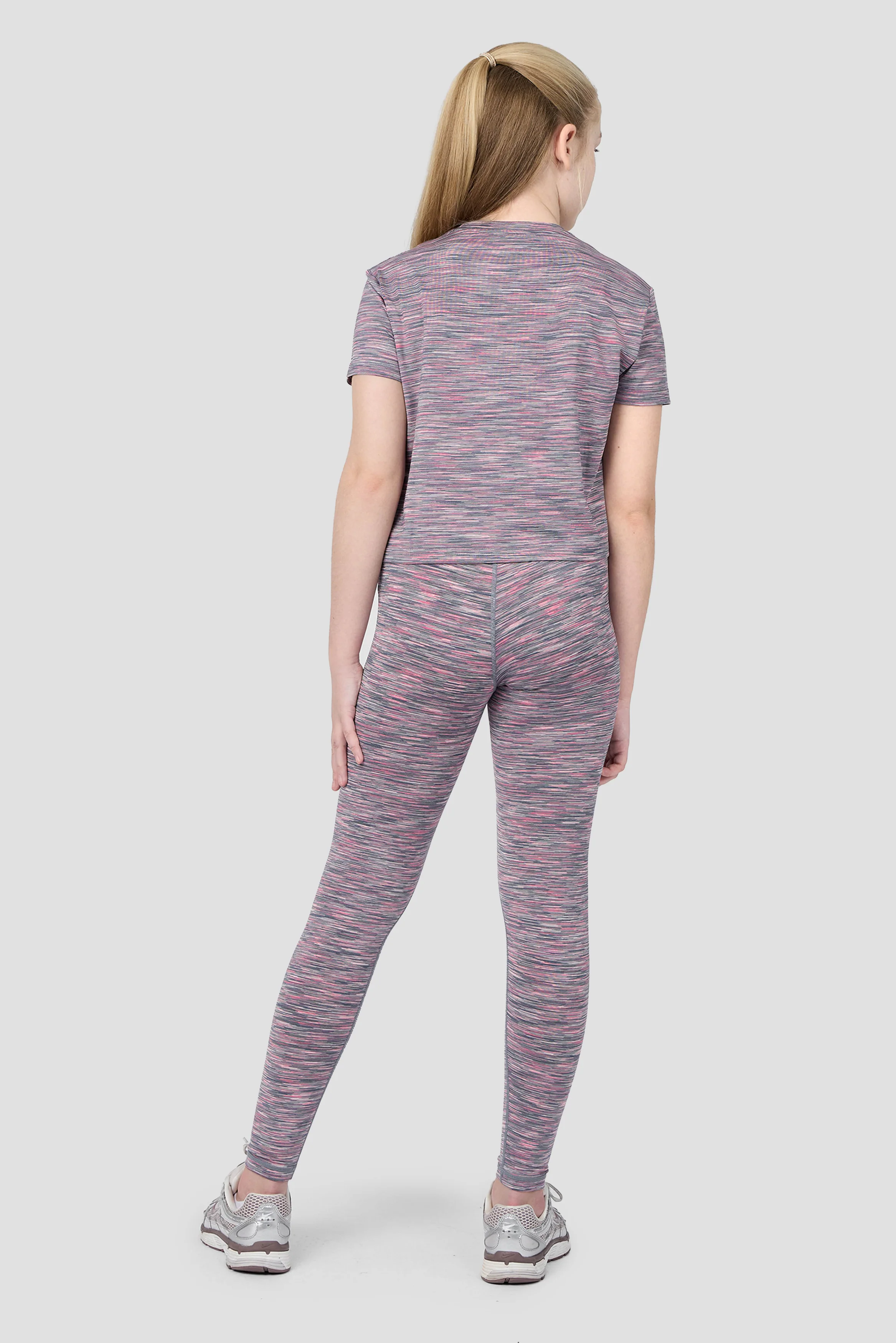 Girls Trail Box T-Shirt - Grey Multi/Pink - Image 4