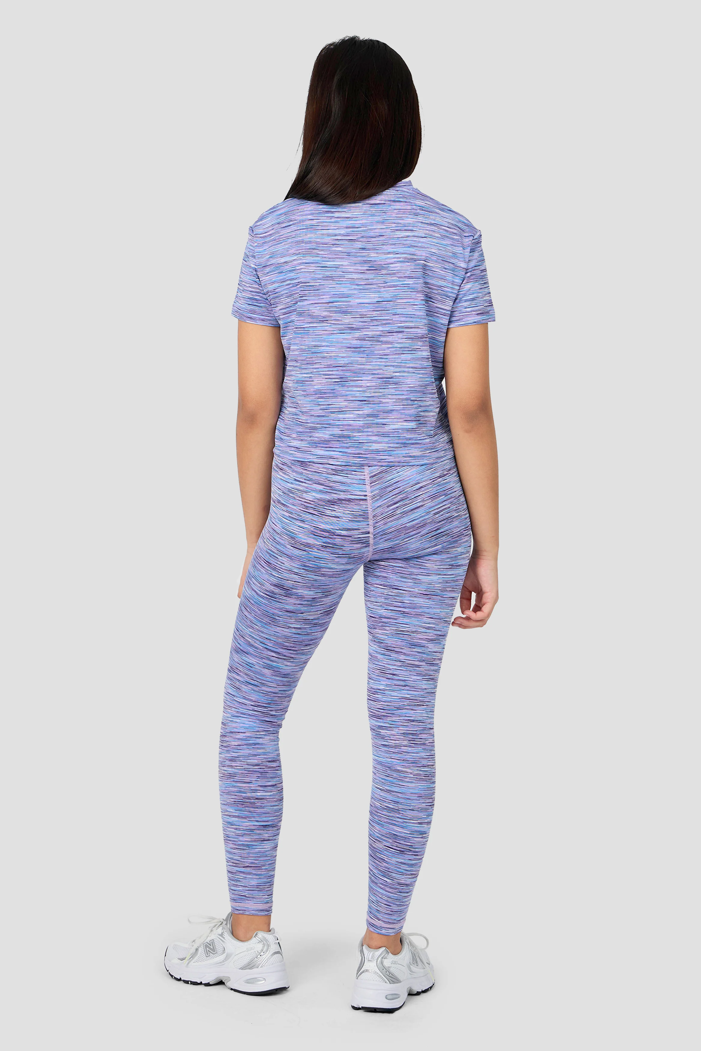 Girls Trail Icon Legging - Lilac/Blue/White - Image 4