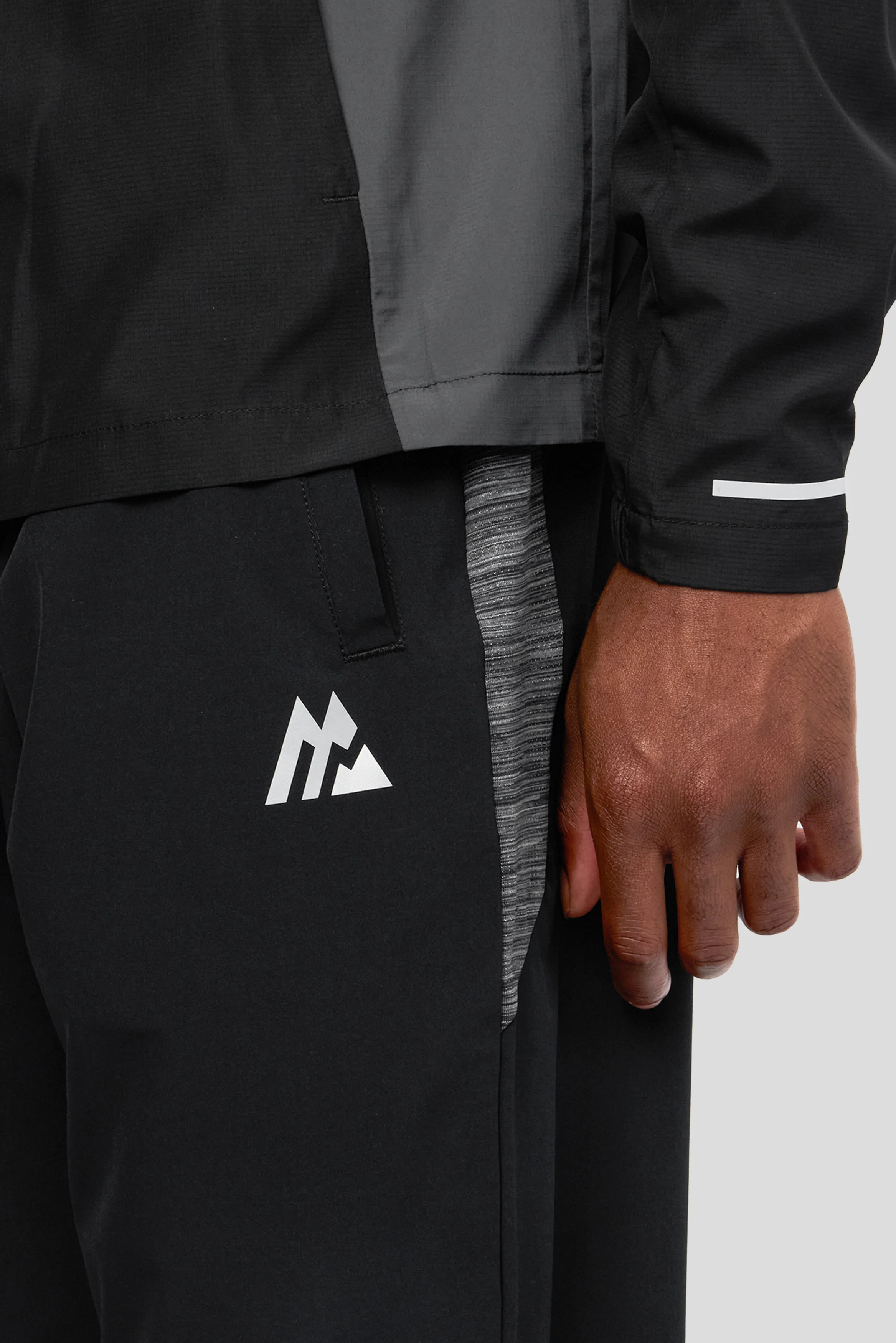 Trail Panel Running Pant - Black/Grey - Image 7