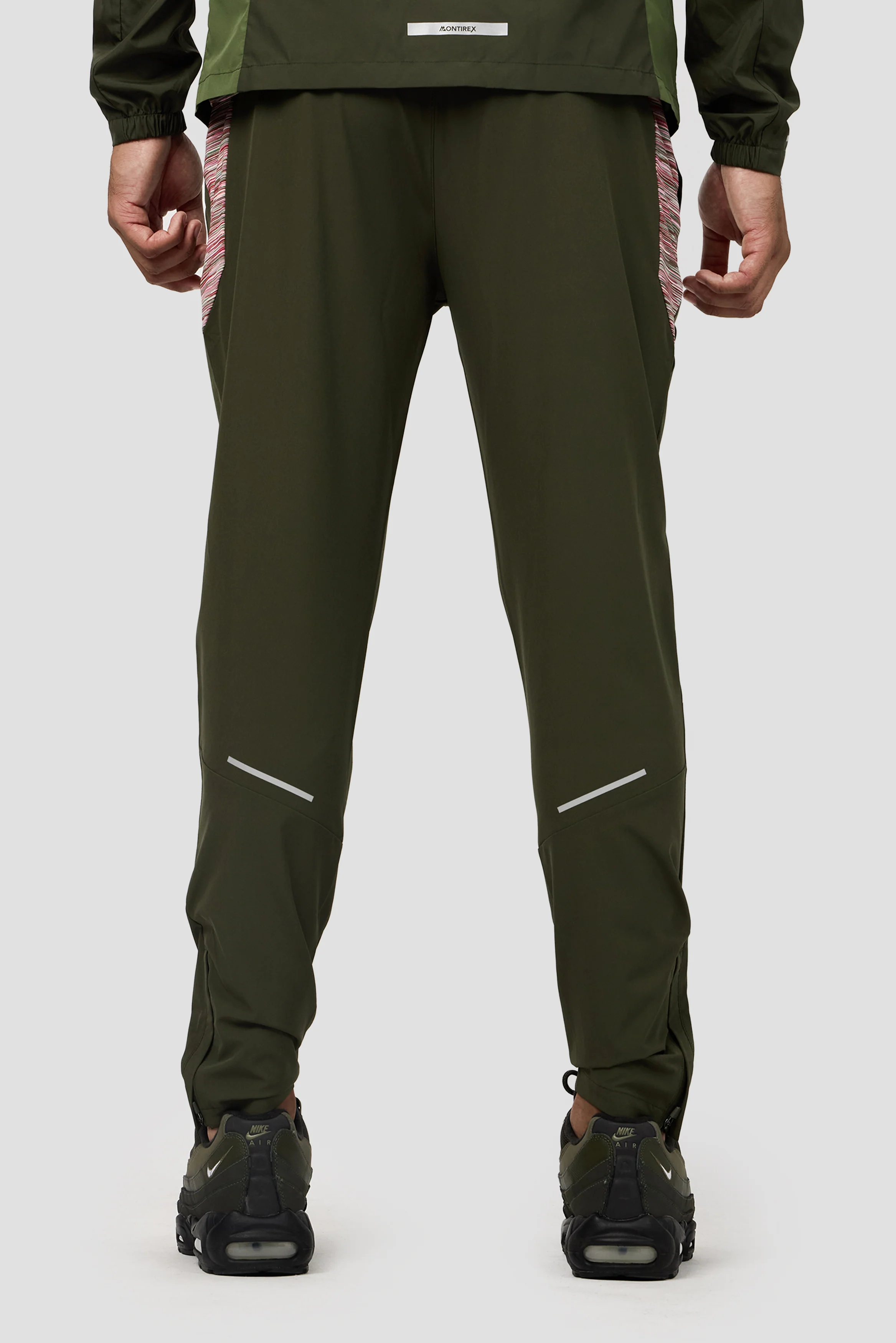Trail Panel Running Pant - Khaki/Pink/Red - Image 4