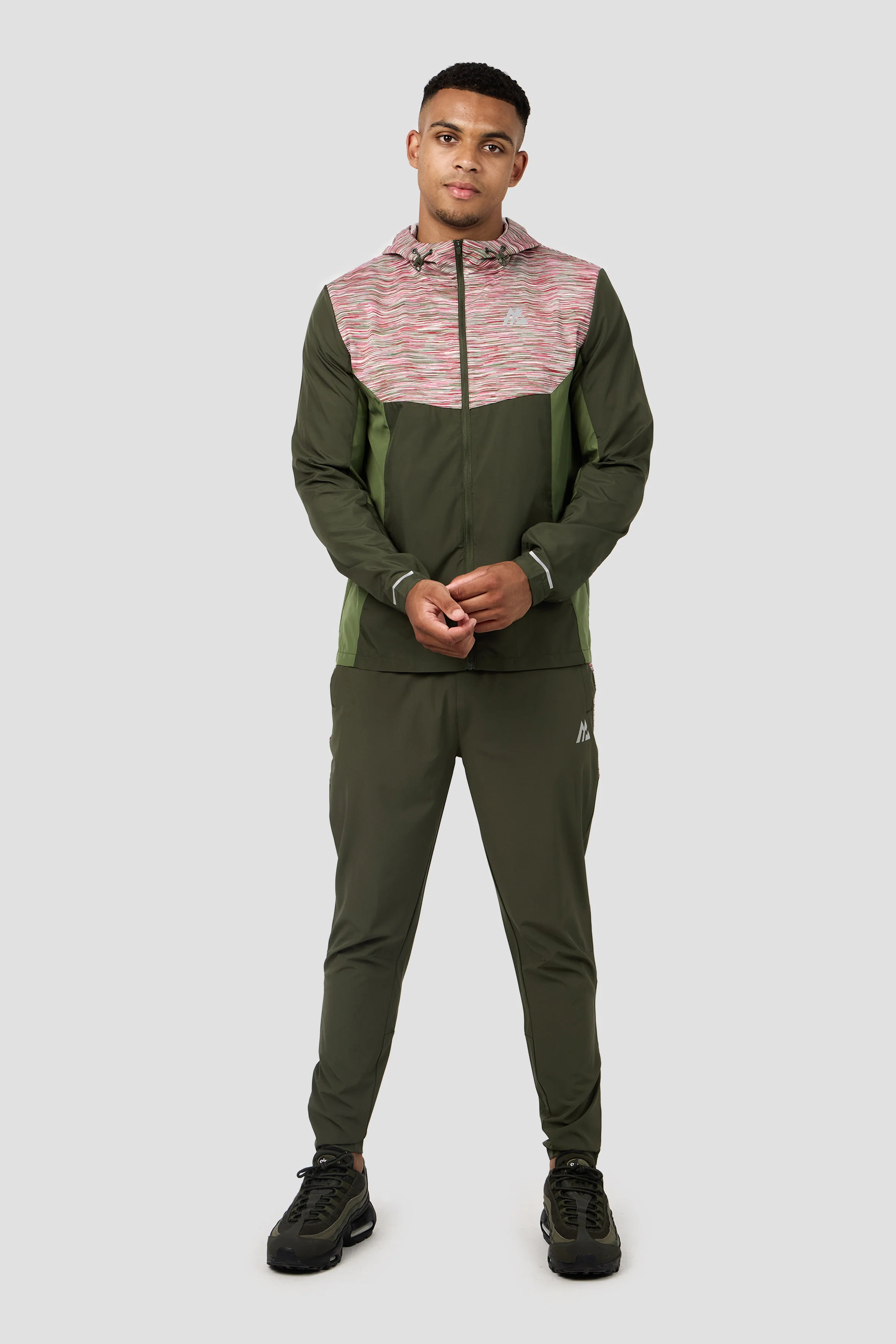 Trail Panel Running Pant - Khaki/Pink/Red - Image 5
