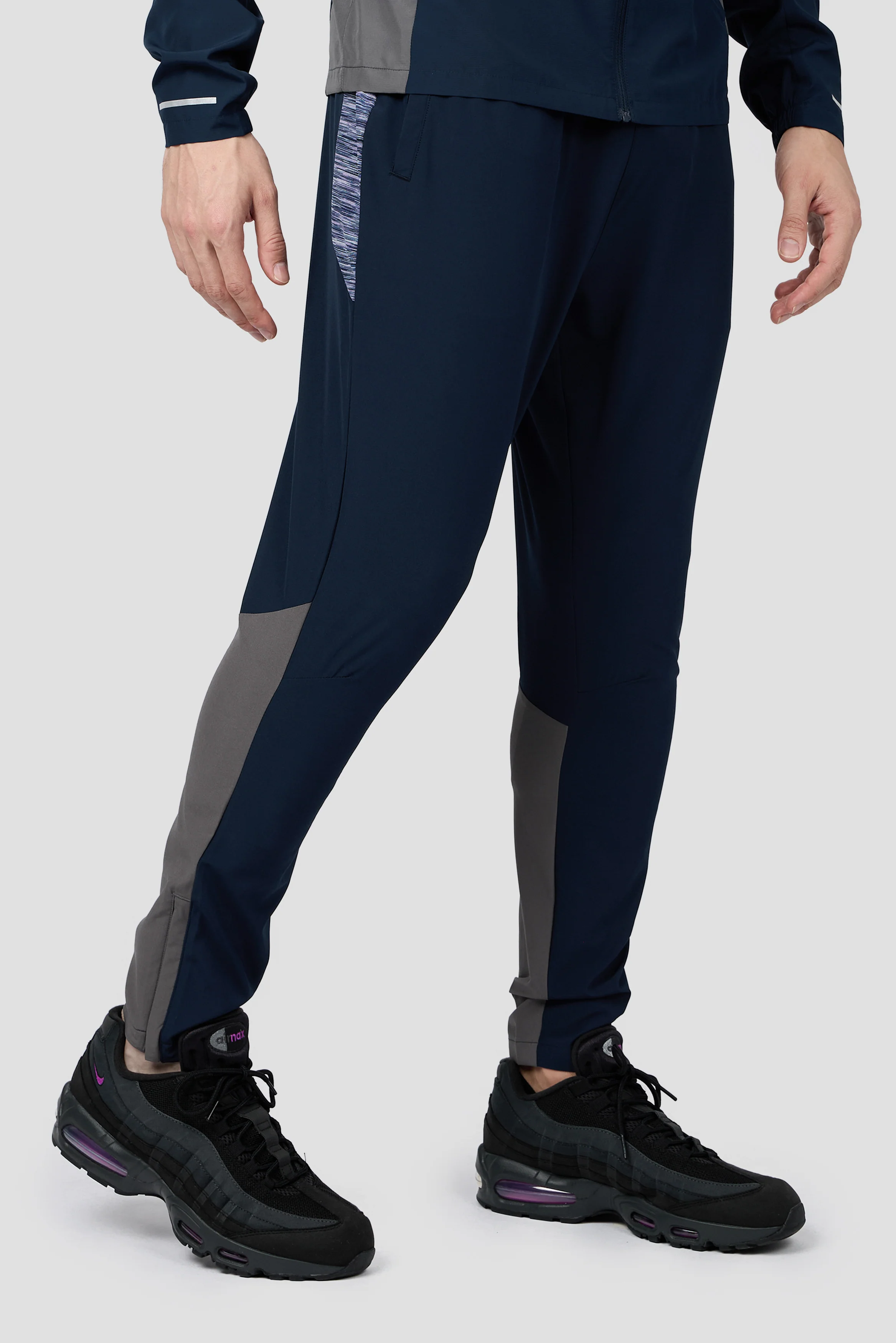 Trail Panel Running Pant - Navy/Grey/Purple Multi - Image 2
