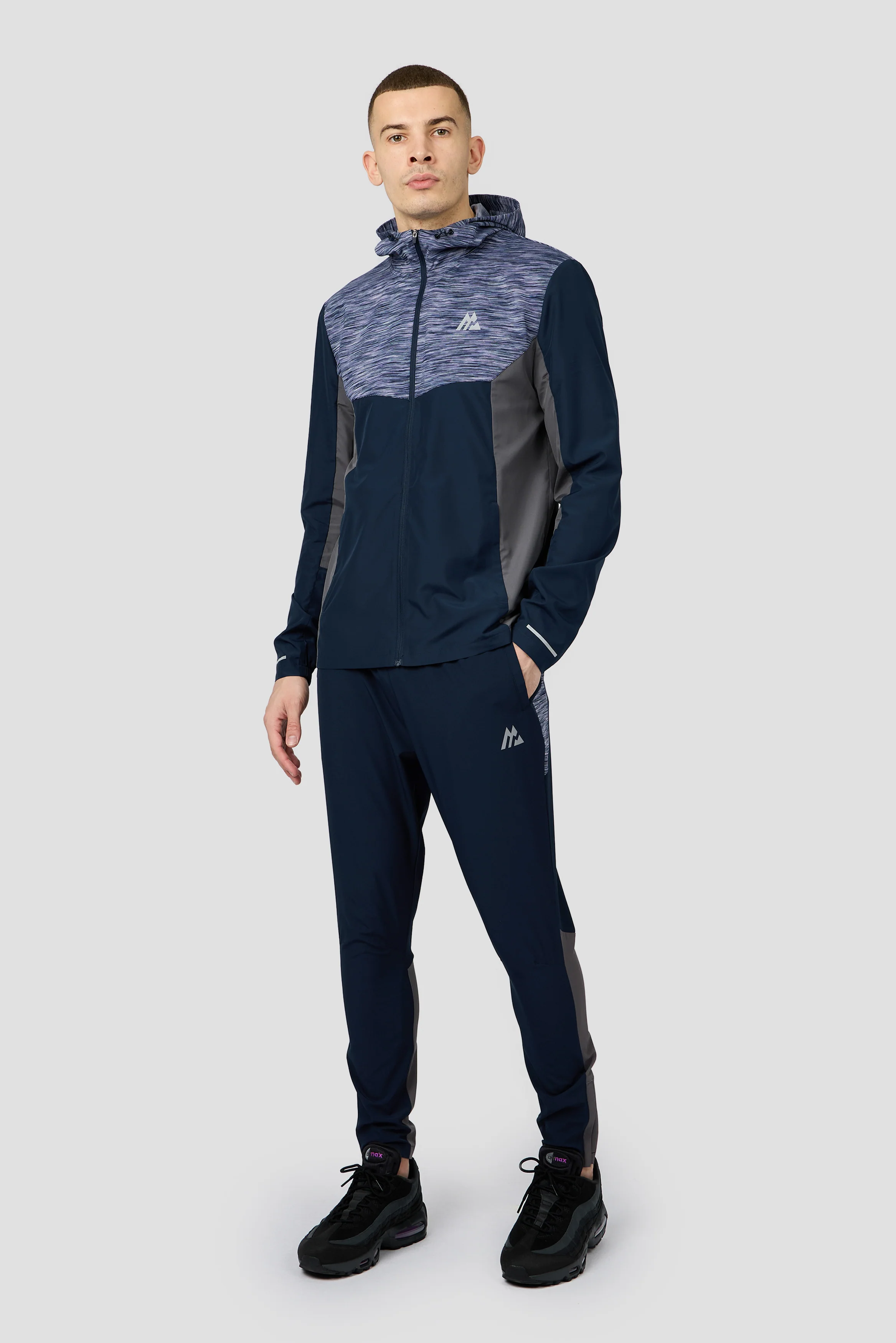 Trail Panel Running Pant - Navy/Grey/Purple Multi - Image 3