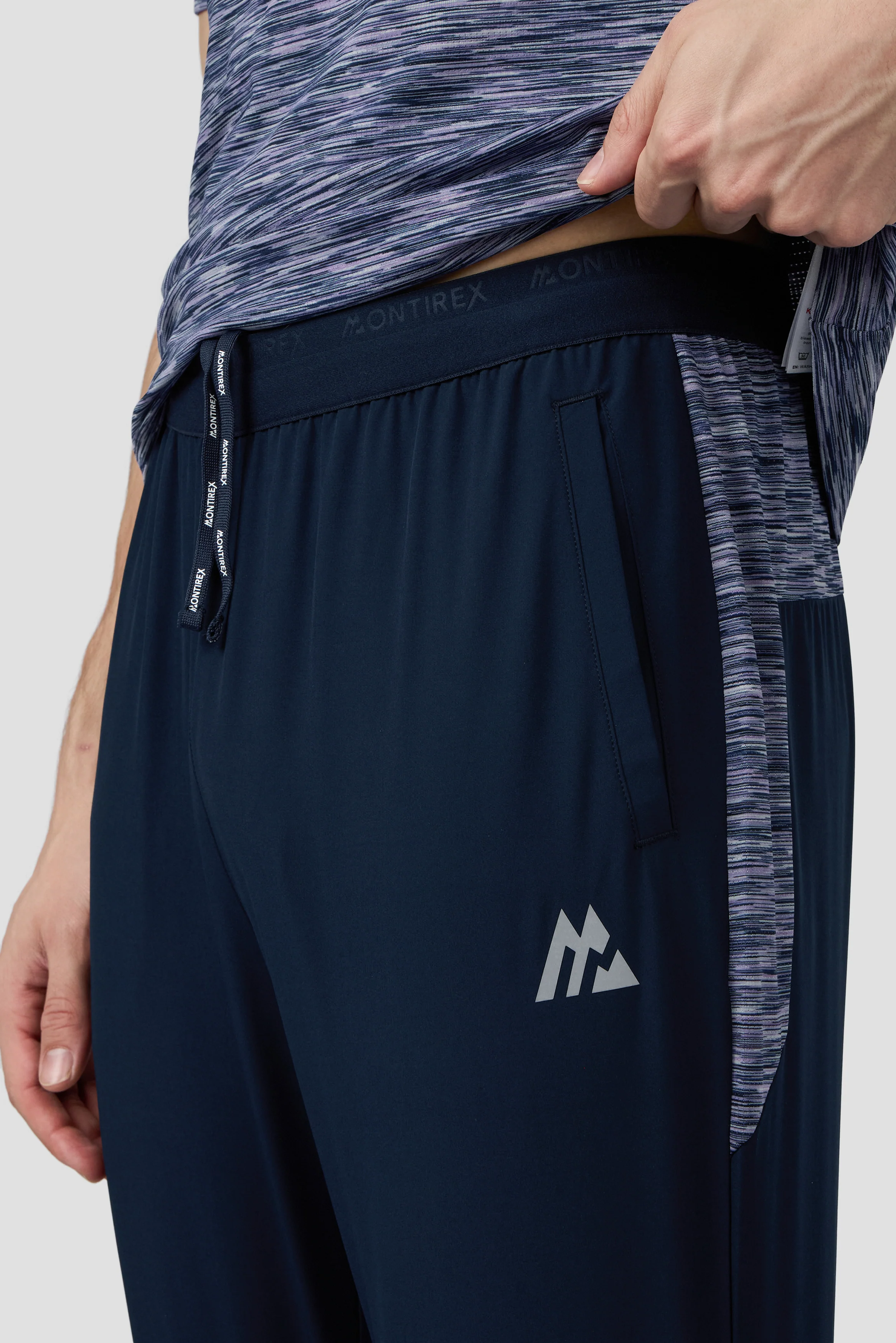 Trail Panel Running Pant - Navy/Grey/Purple Multi - Image 5