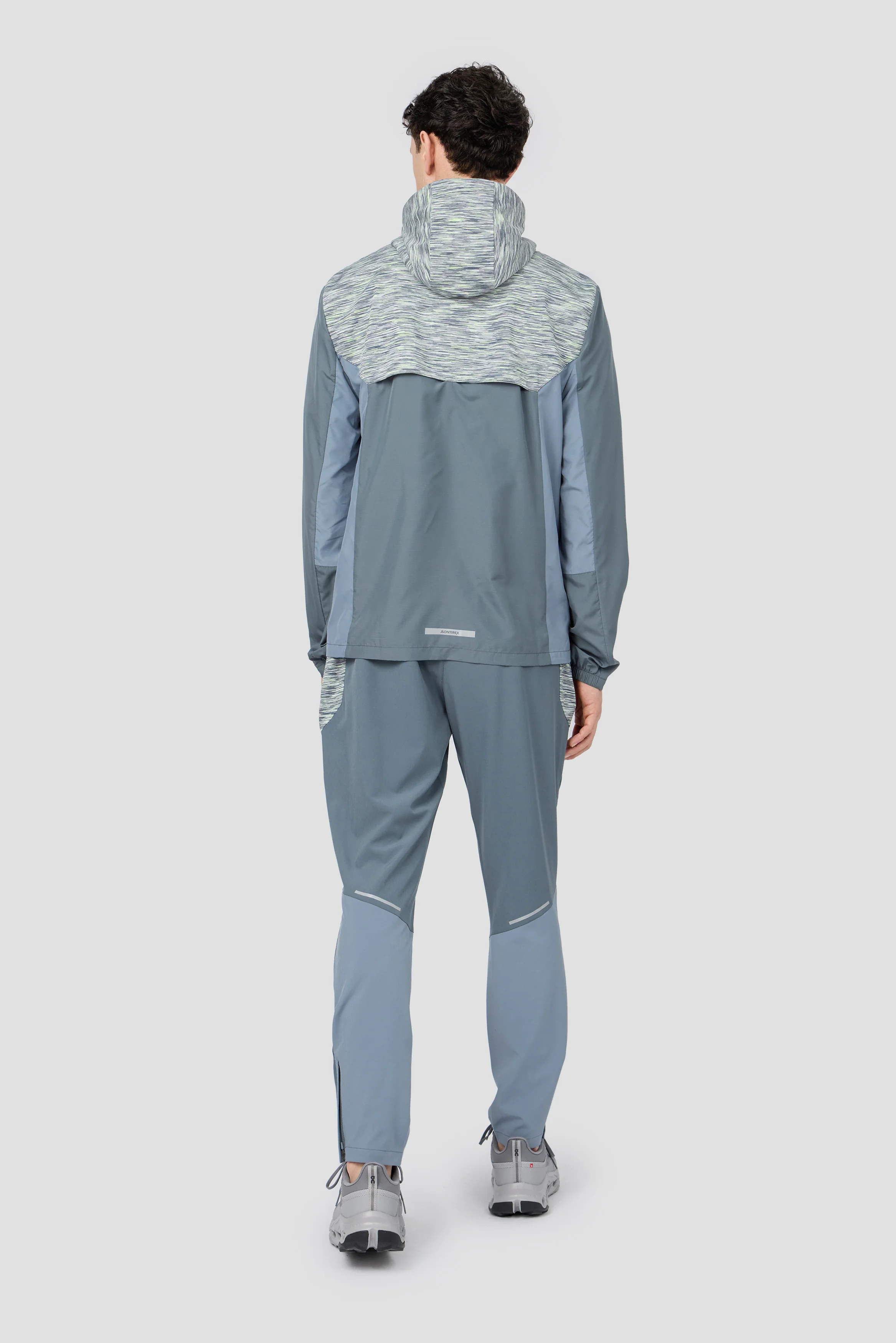 Trail Panel Running Pant - Grey/Green/White - Image 4