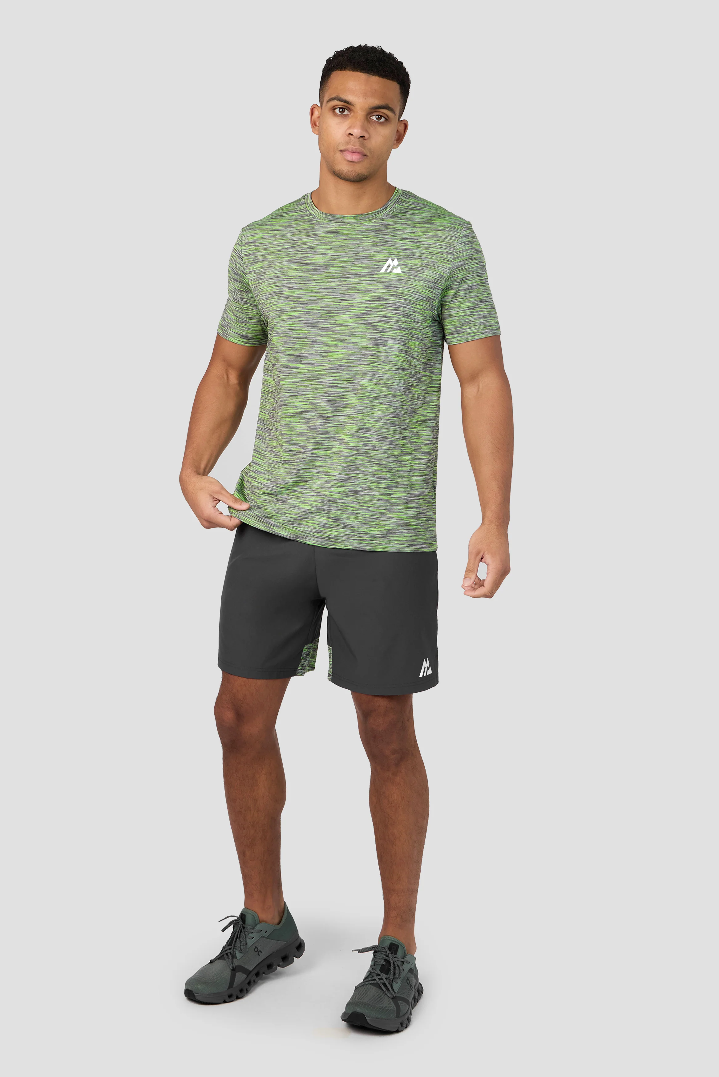 Trail Panel Short - Grey/Neon Green - Image 3
