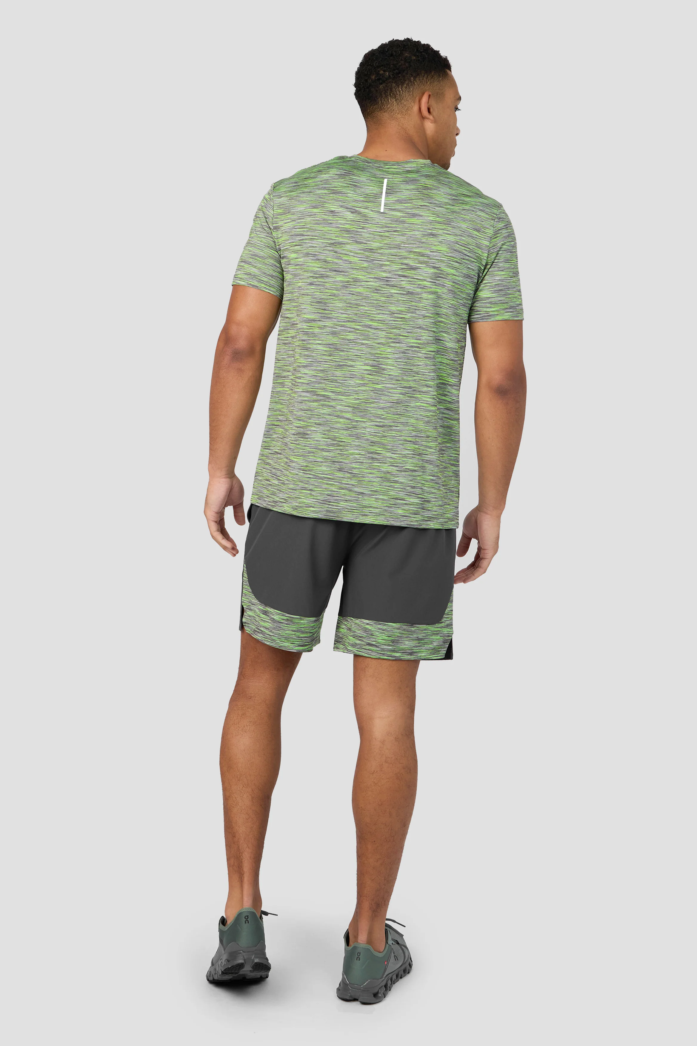 Trail Panel Short - Grey/Neon Green - Image 4