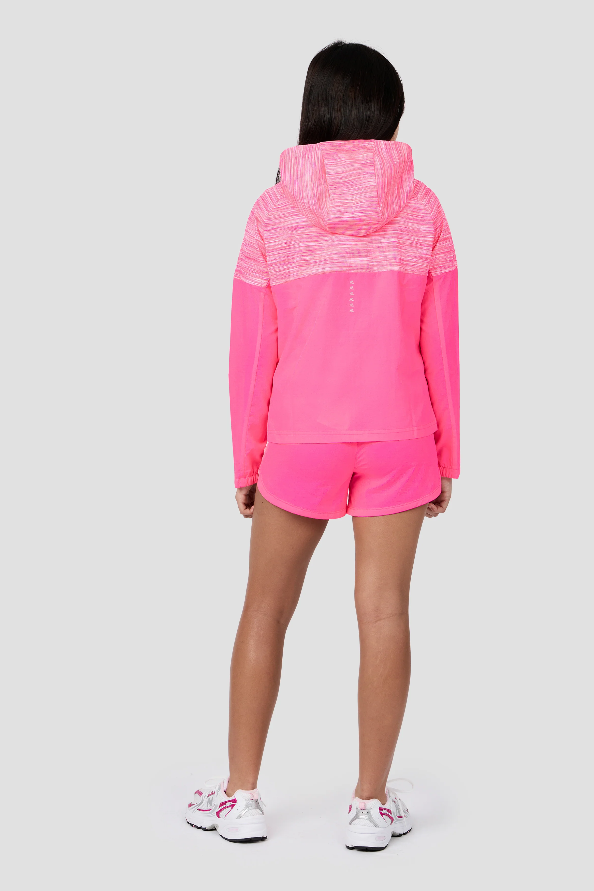 Girls Trail Panel Short - Neon Pink Multi/White - Image 4