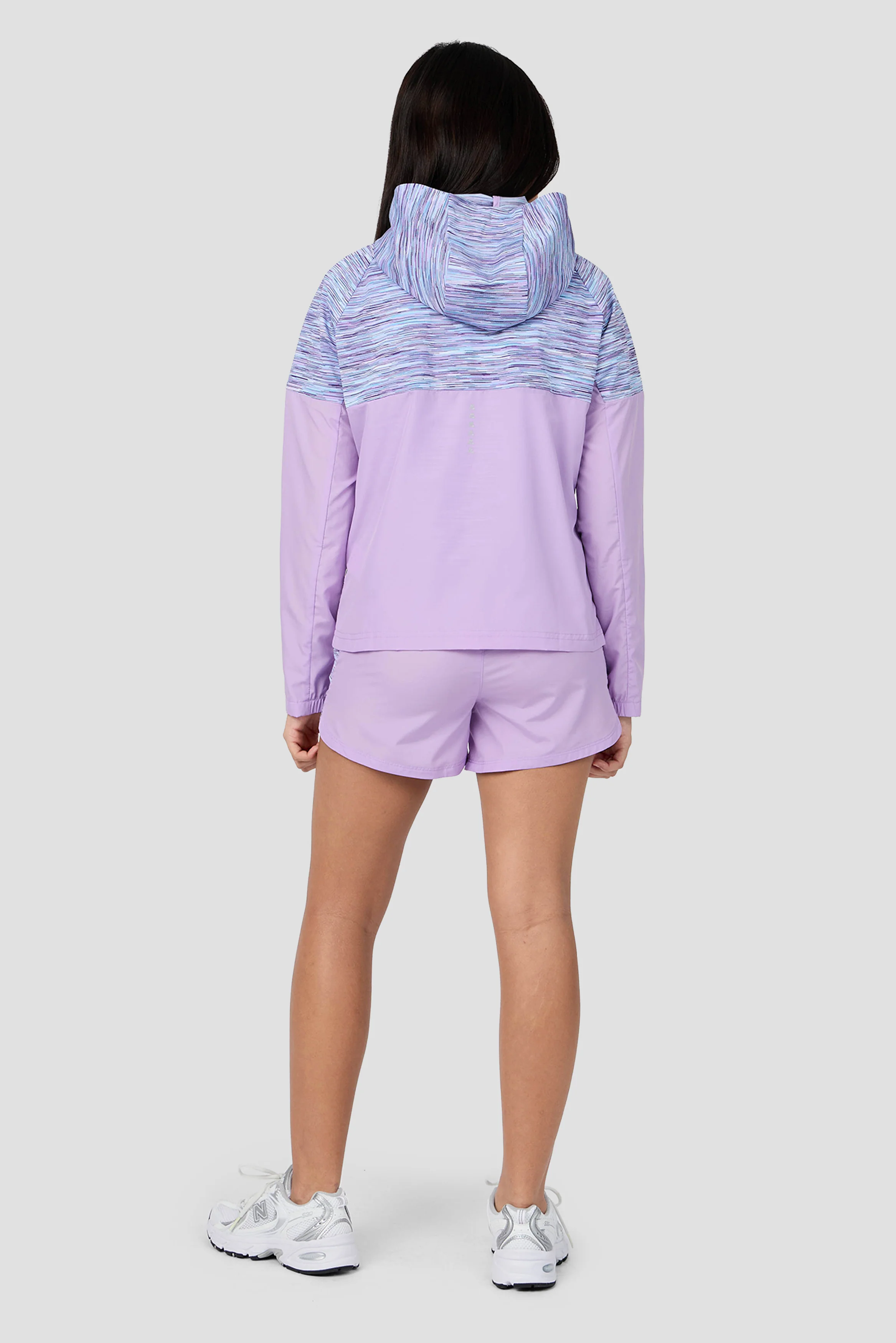 Girls Trail Panel Short - Lilac/Blue/White - Image 4