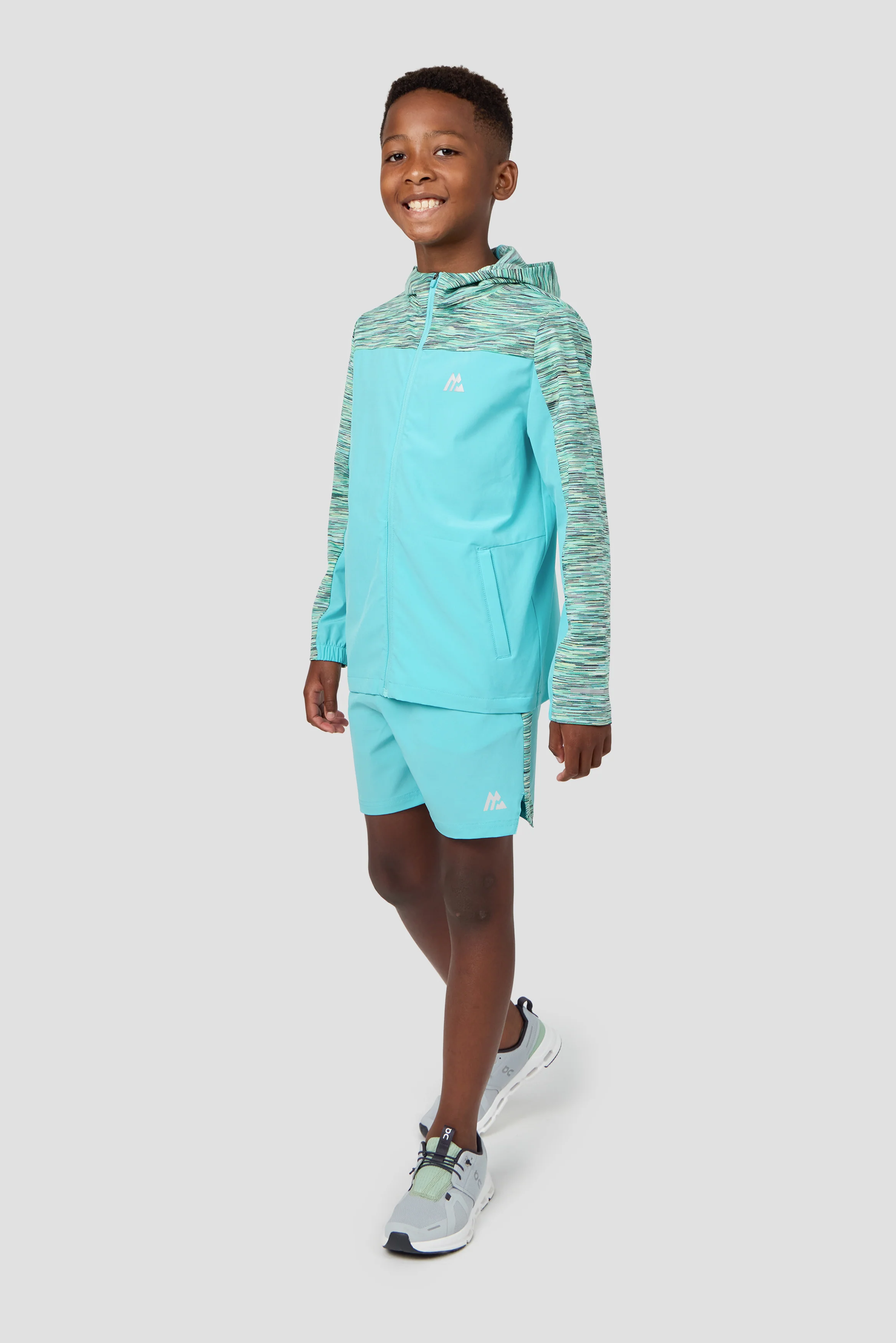 Boys Trail Panel Short - Blue/Teal/Green - Image 5