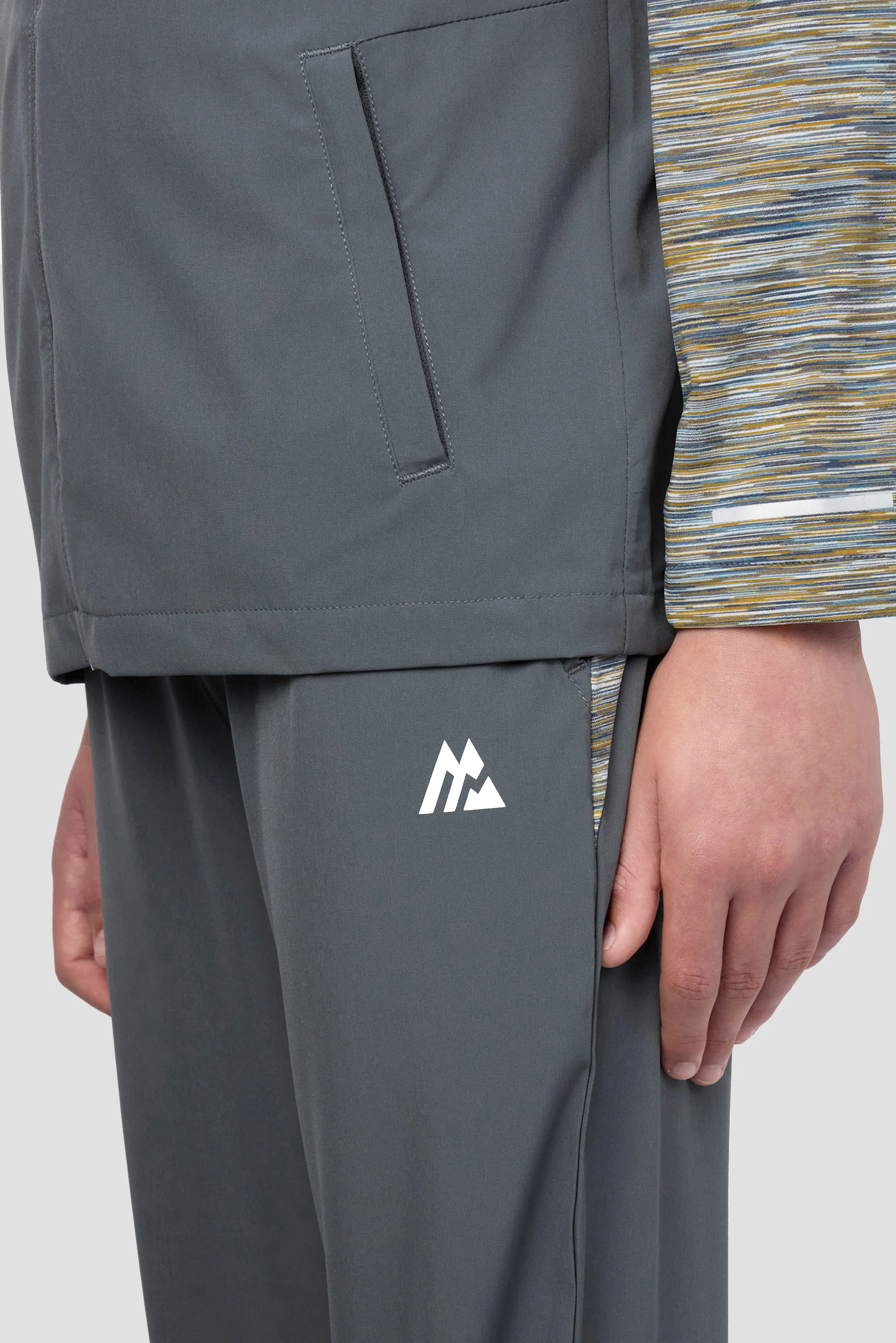 Boys Trail Woven Pant - Grey/Blue/Orange - Image 7