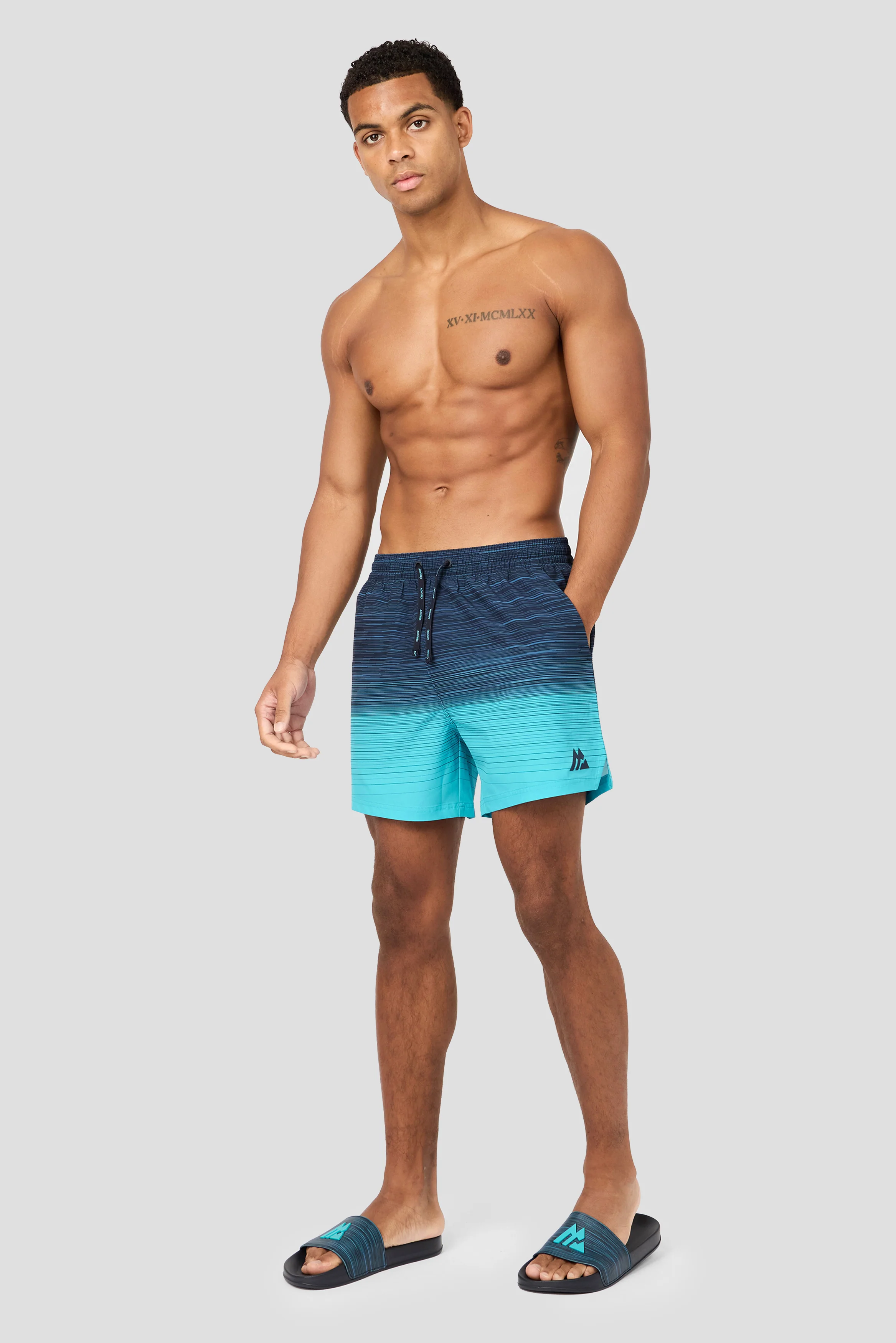 Trail Swim Short - Midnight Blue/Vivid Aqua - Image 3