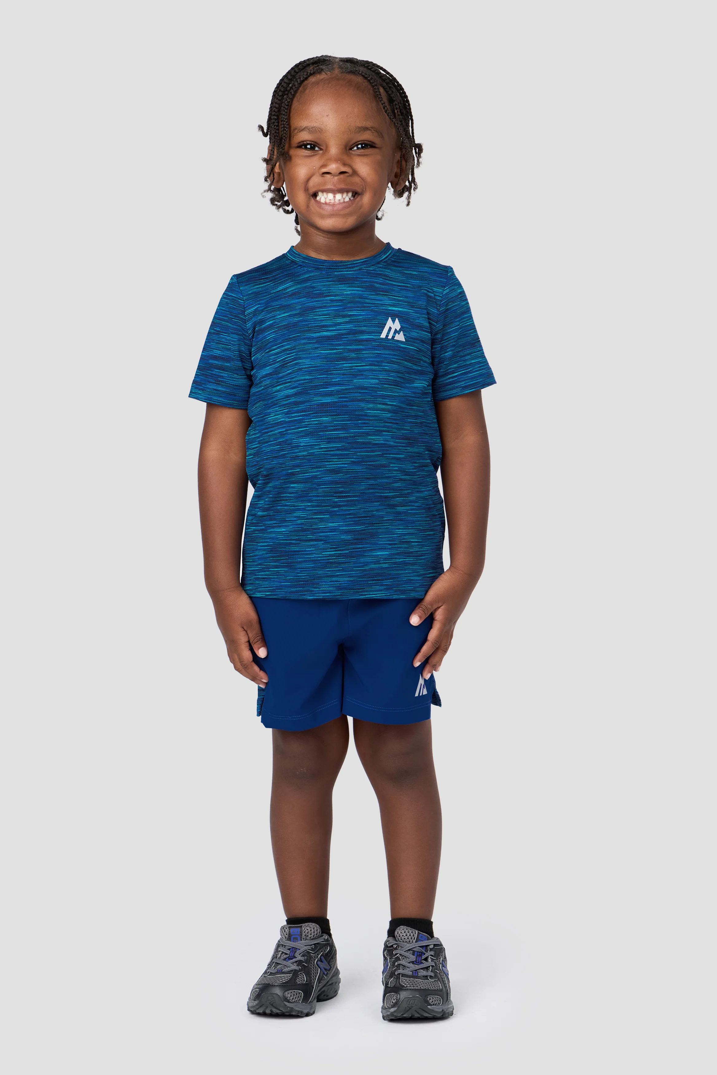 Infant Boys Trail T-Shirt/Short Set - Blue/Navy Multi