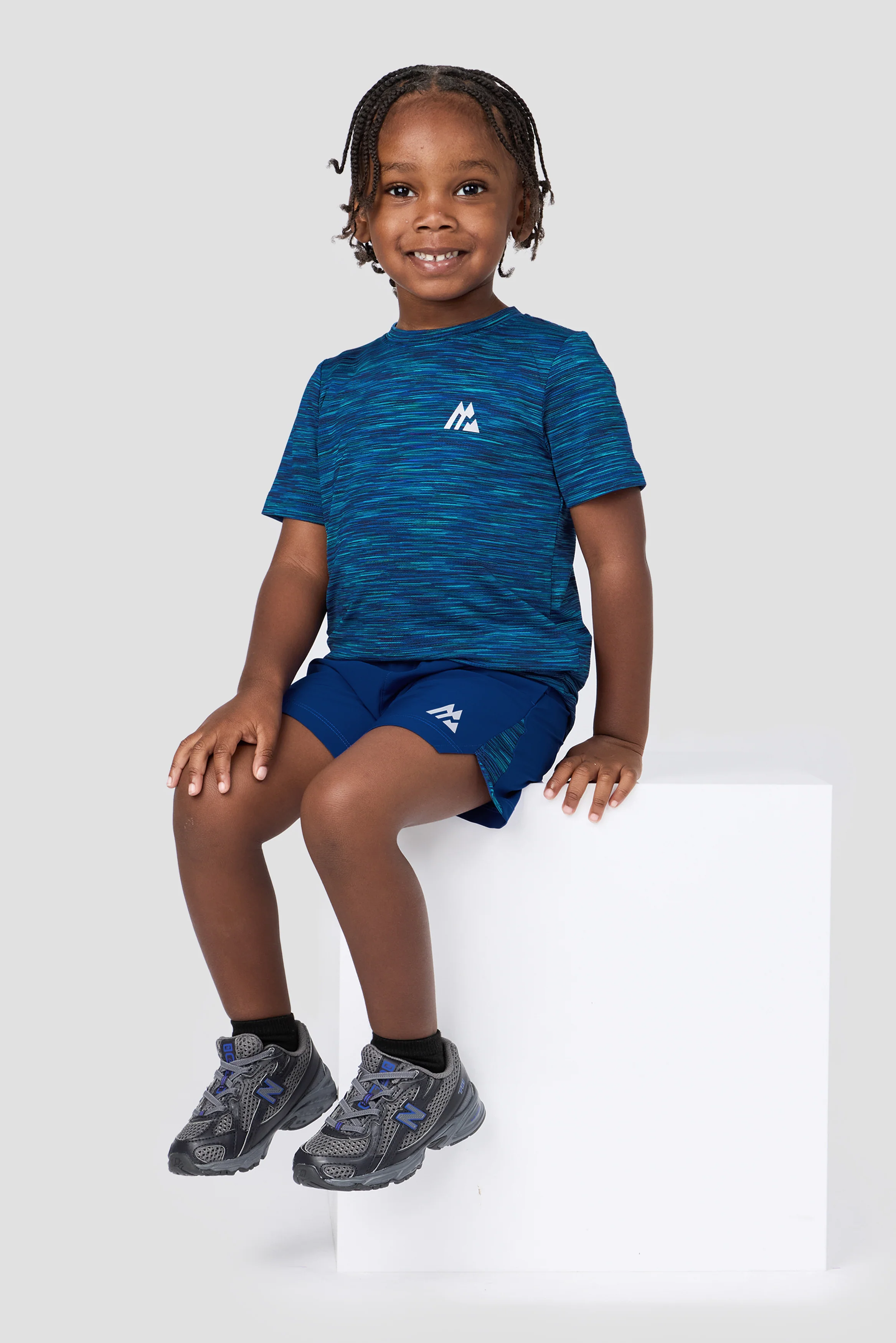 Infant Boys Trail T-Shirt/Short Set - Blue/Navy Multi - Image 3
