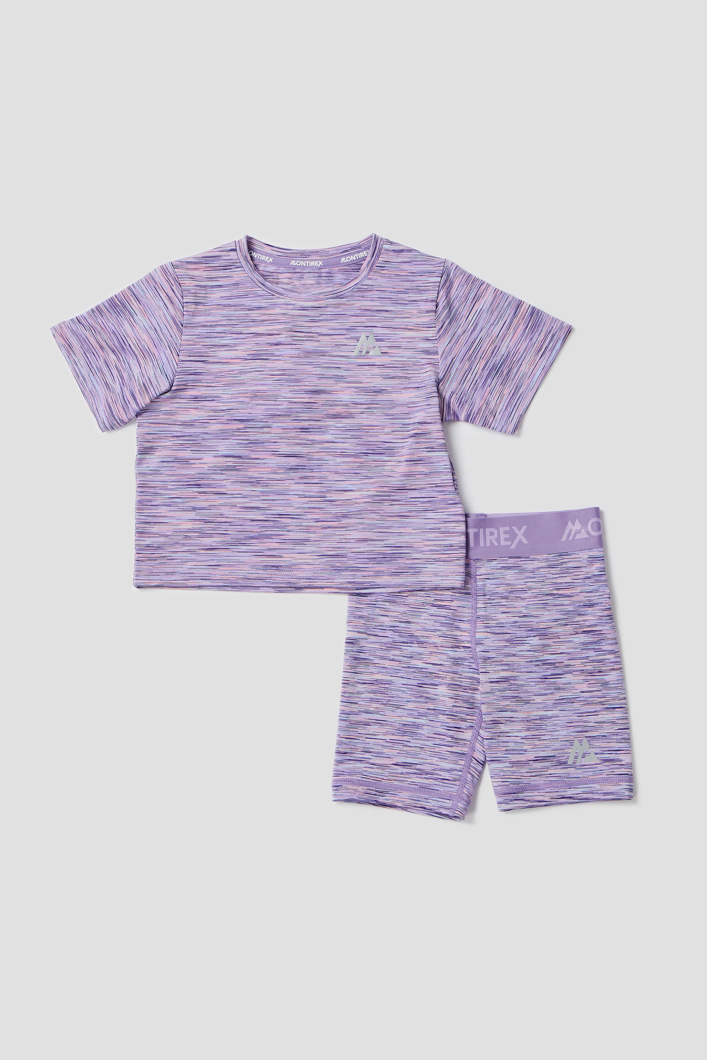 Infant Girls Trail T-Shirt/Cycling Short Set - Purple/Lilac/Pink - Image 4