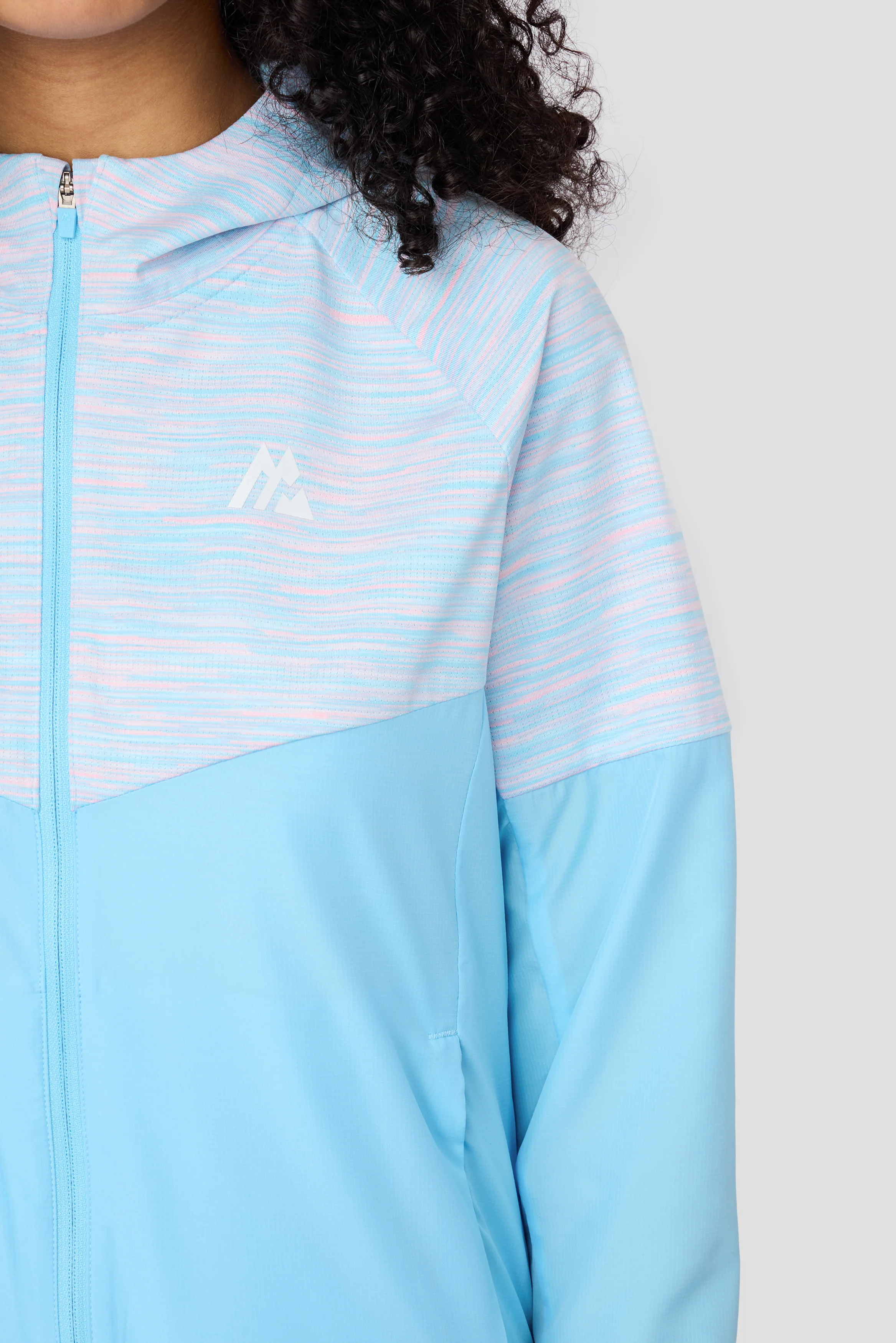 Girls Trail Windbreaker - Light Blue/Pink - Image 3