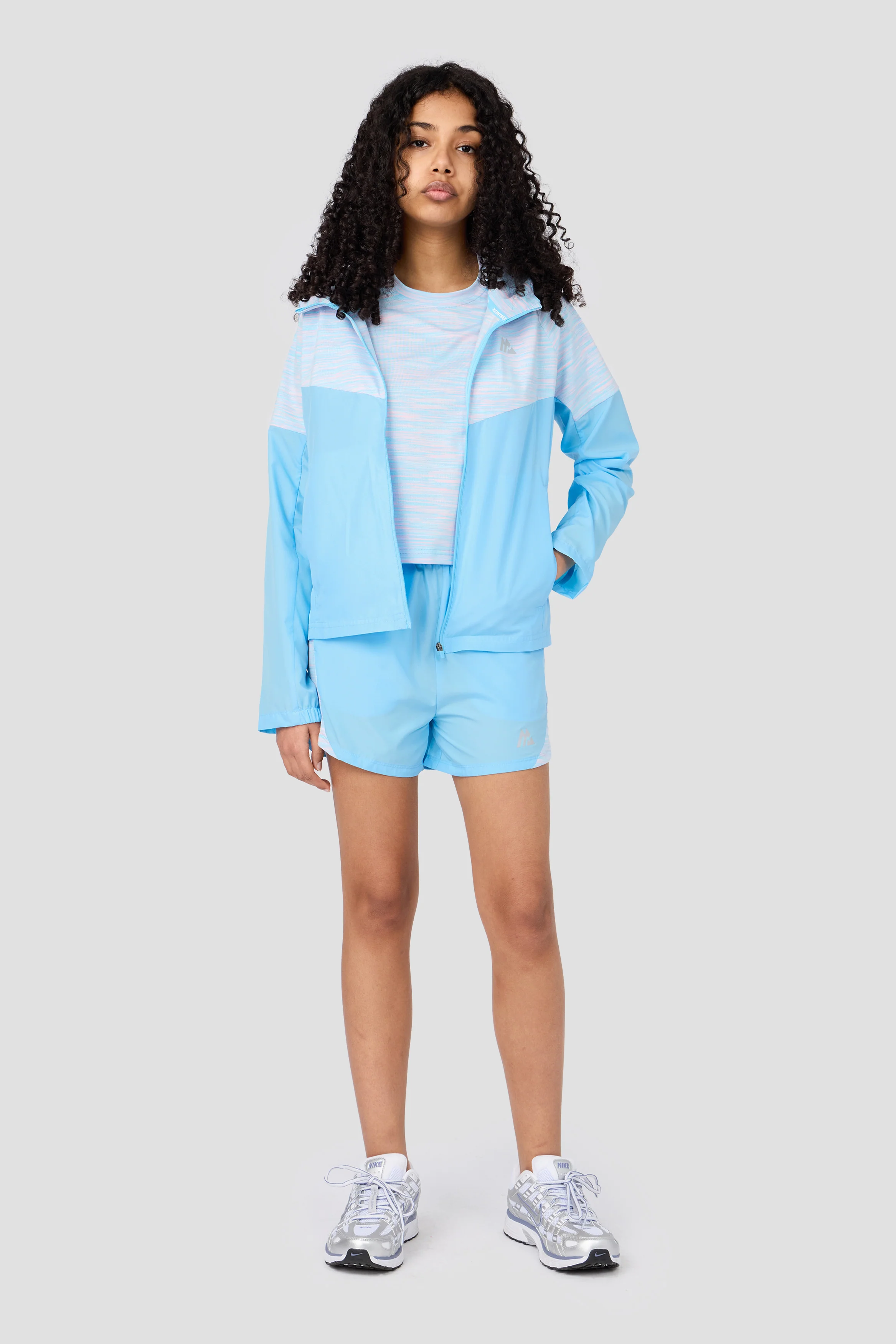Girls Trail Windbreaker - Light Blue/Pink - Image 7