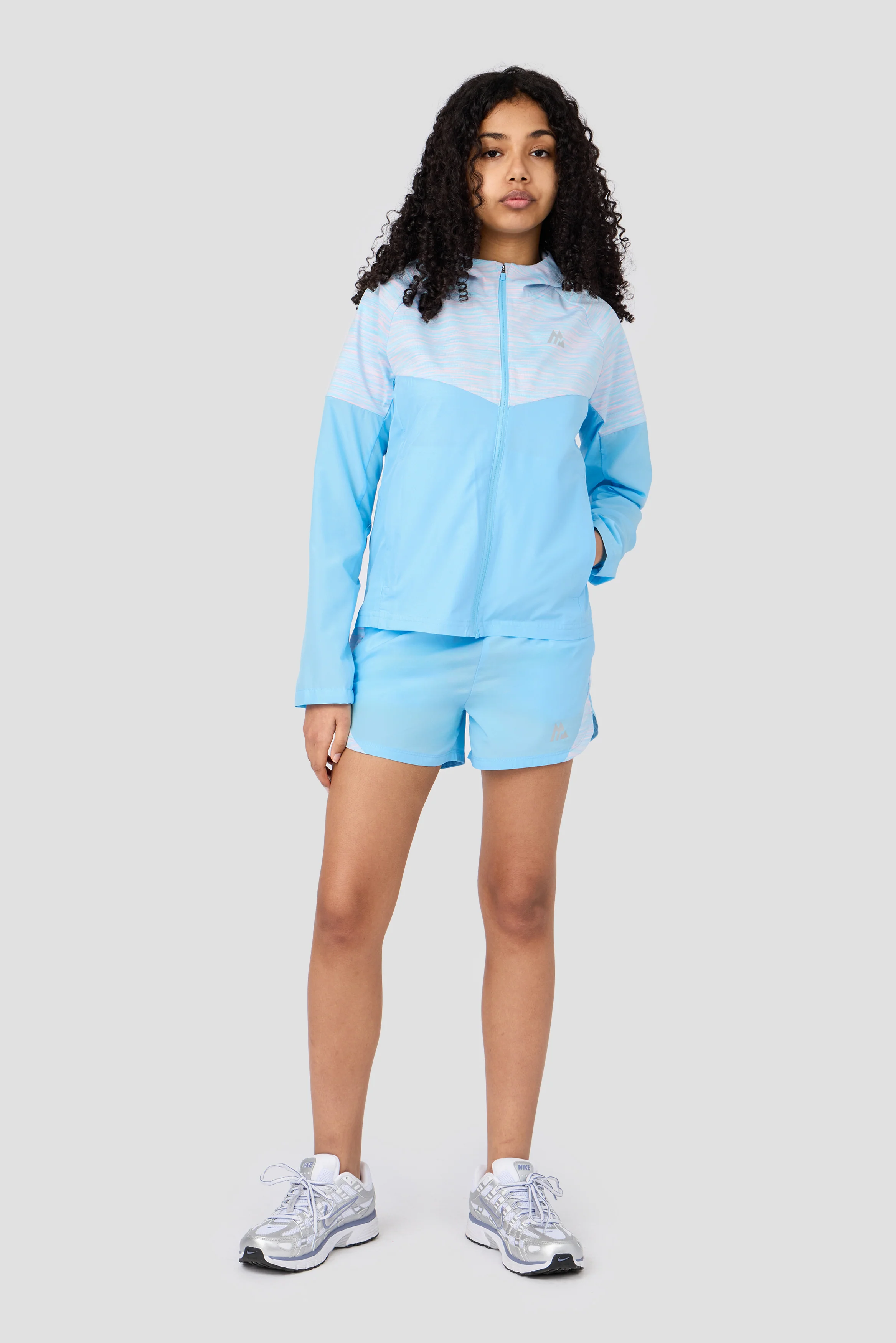 Girls Trail Windbreaker - Light Blue/Pink - Image 8