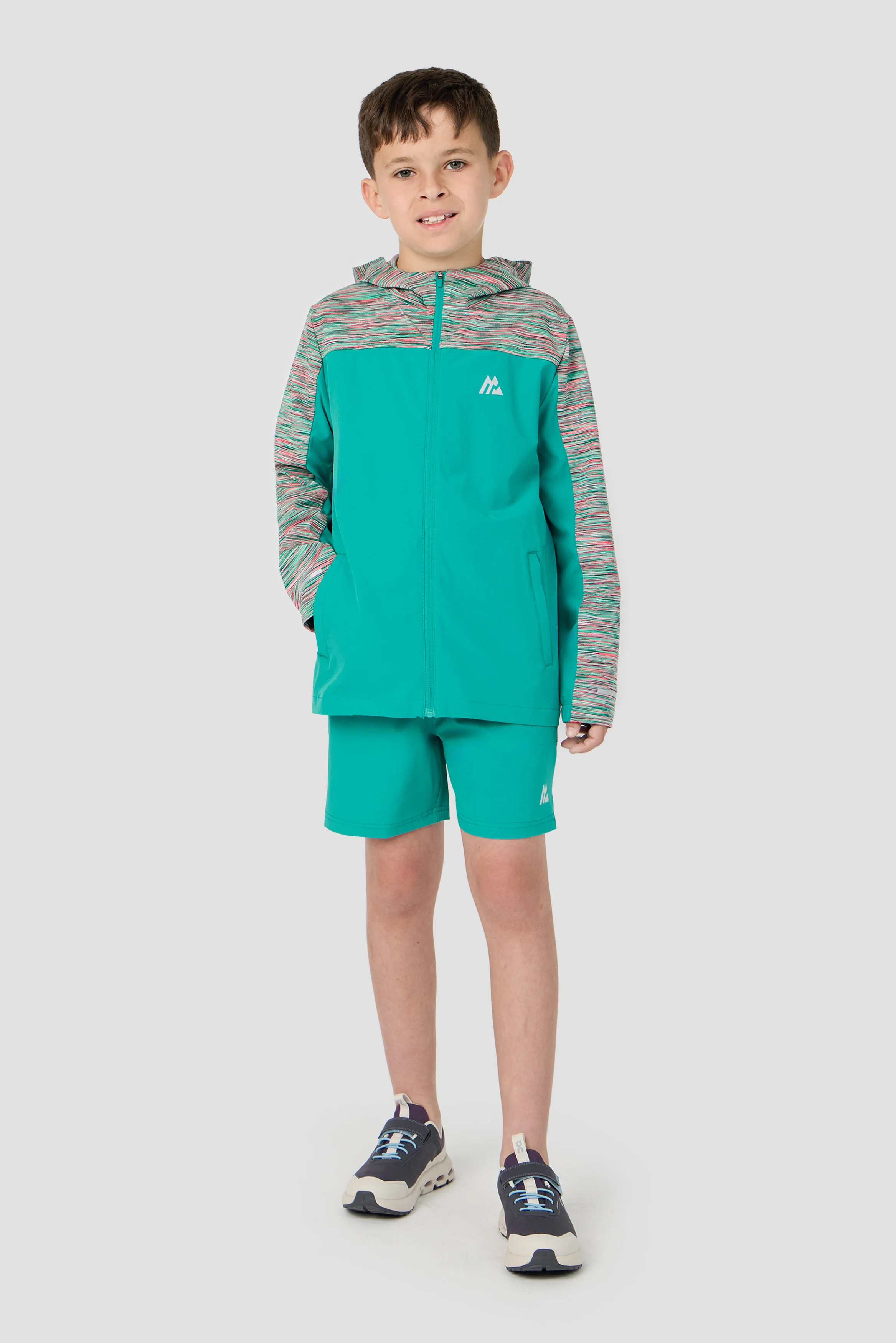 Boys Trail Windbreaker - Teal/Pink/White - Image 3