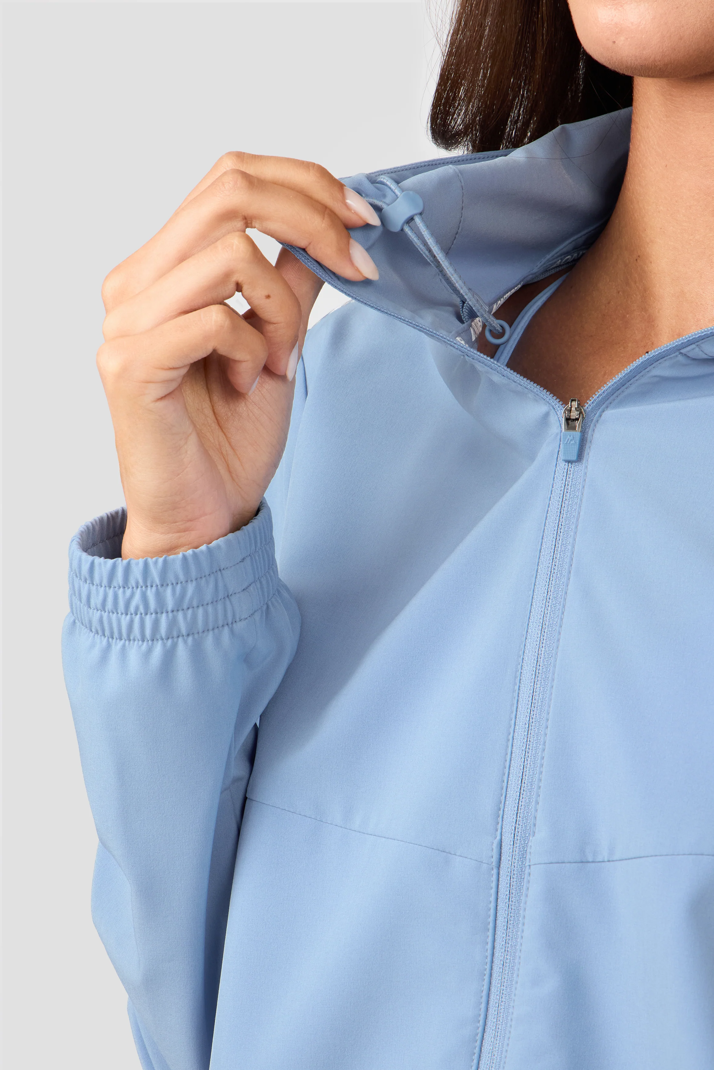 Women's Trail Windbreaker - Light Blue/Grey Multi - Image 5