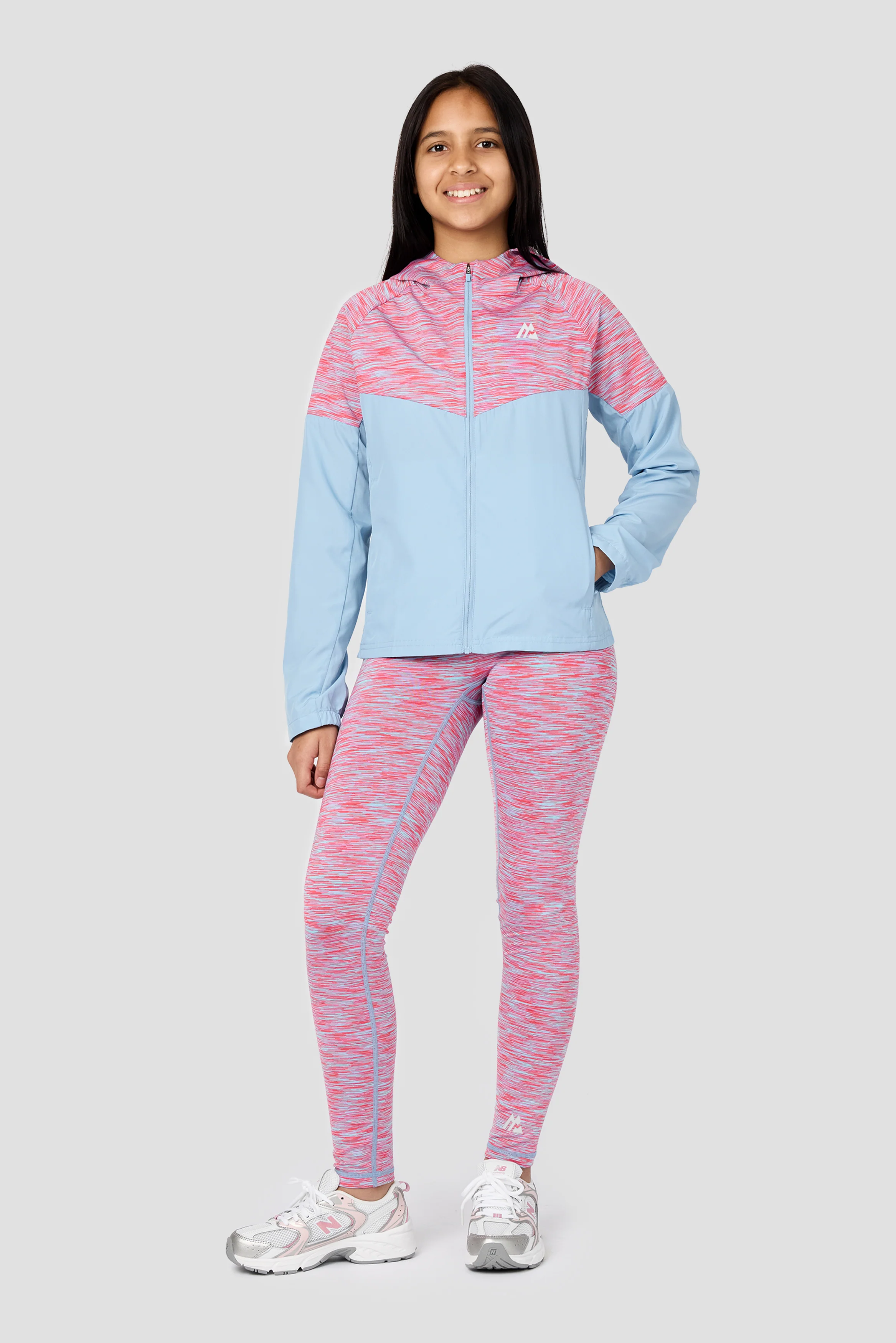Girls Trail Windbreaker - Blue/Pink Multi - Image 3