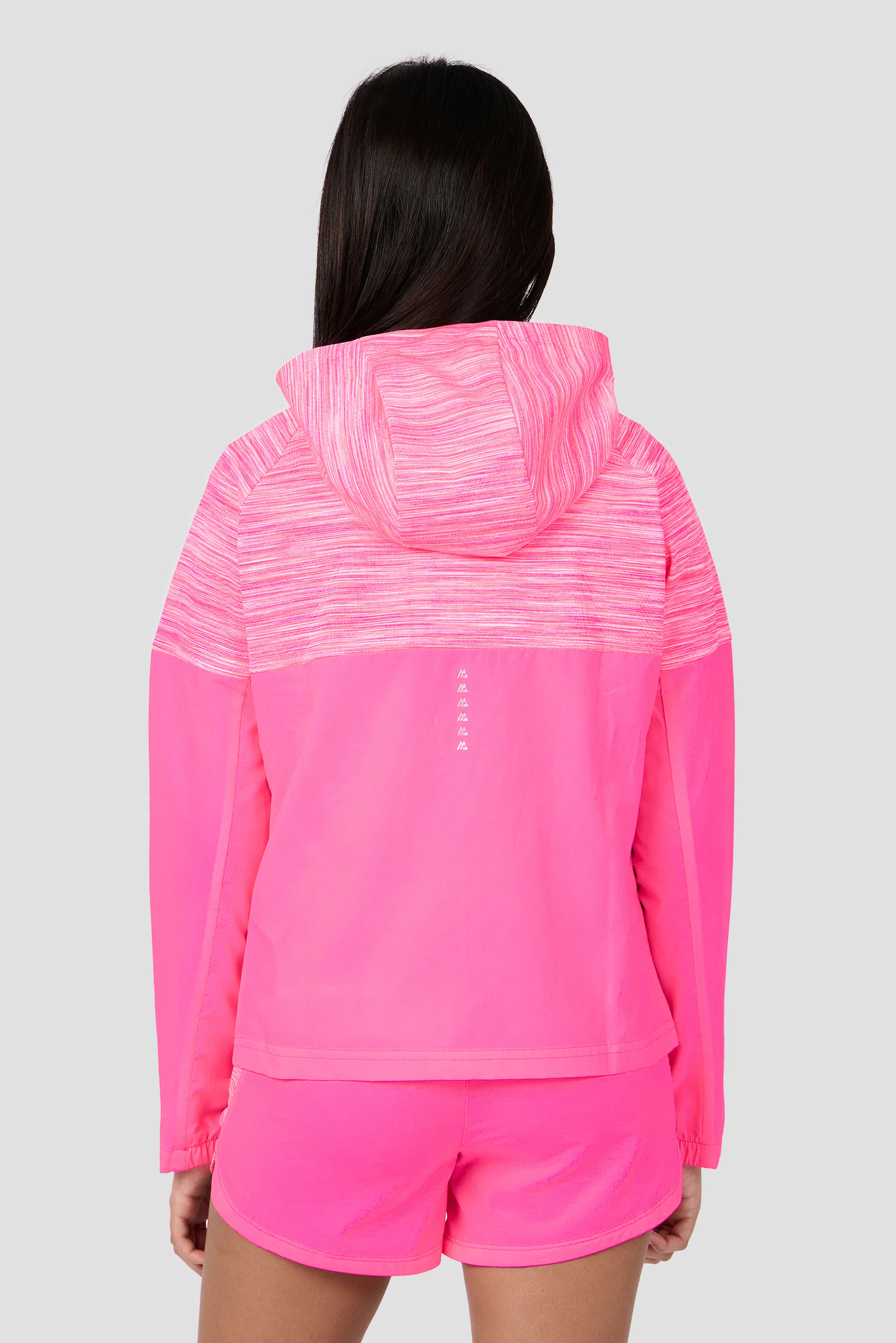 Girls Trail Windbreaker - Neon Pink Multi/White - Image 2