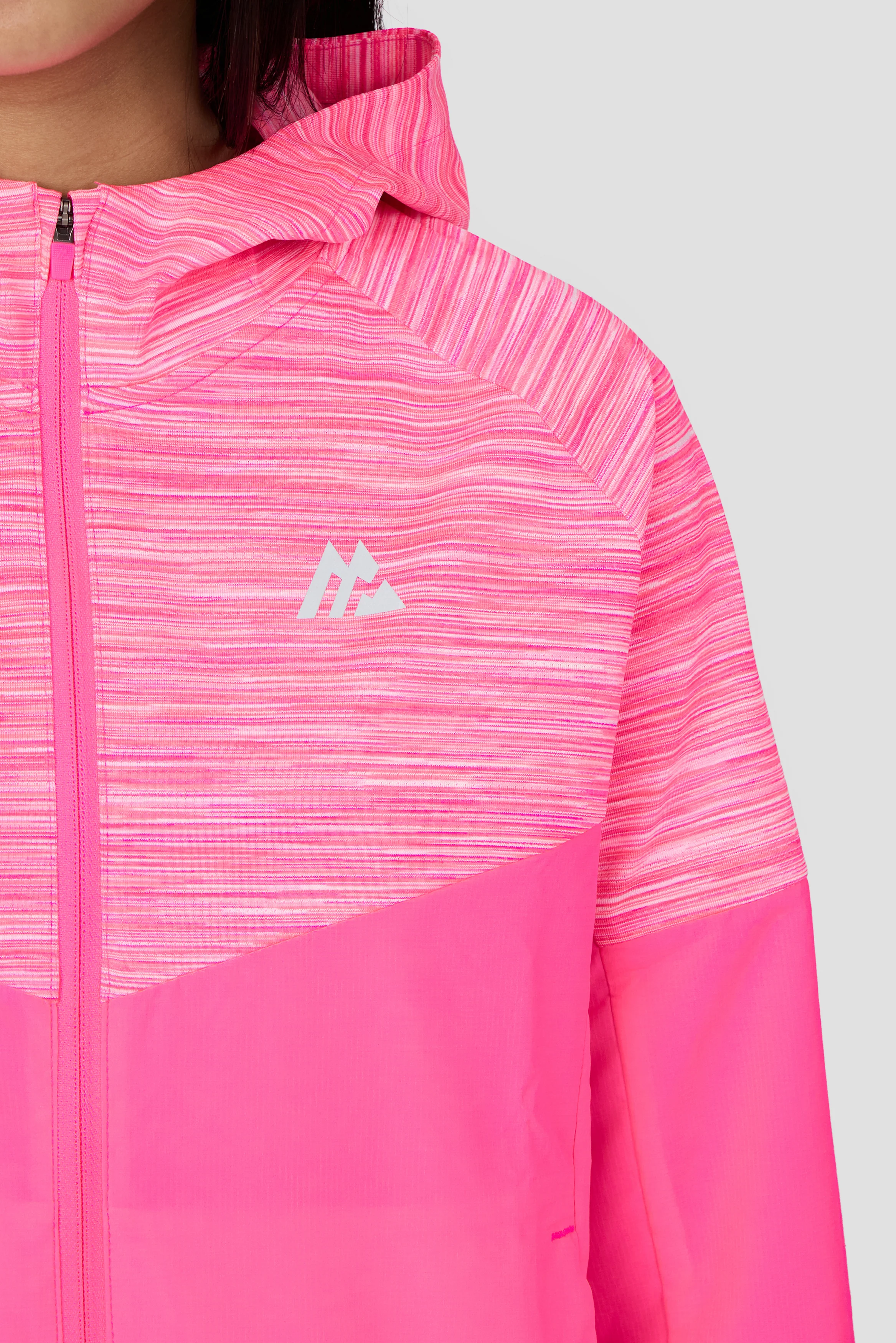 Girls Trail Windbreaker - Neon Pink Multi/White - Image 3