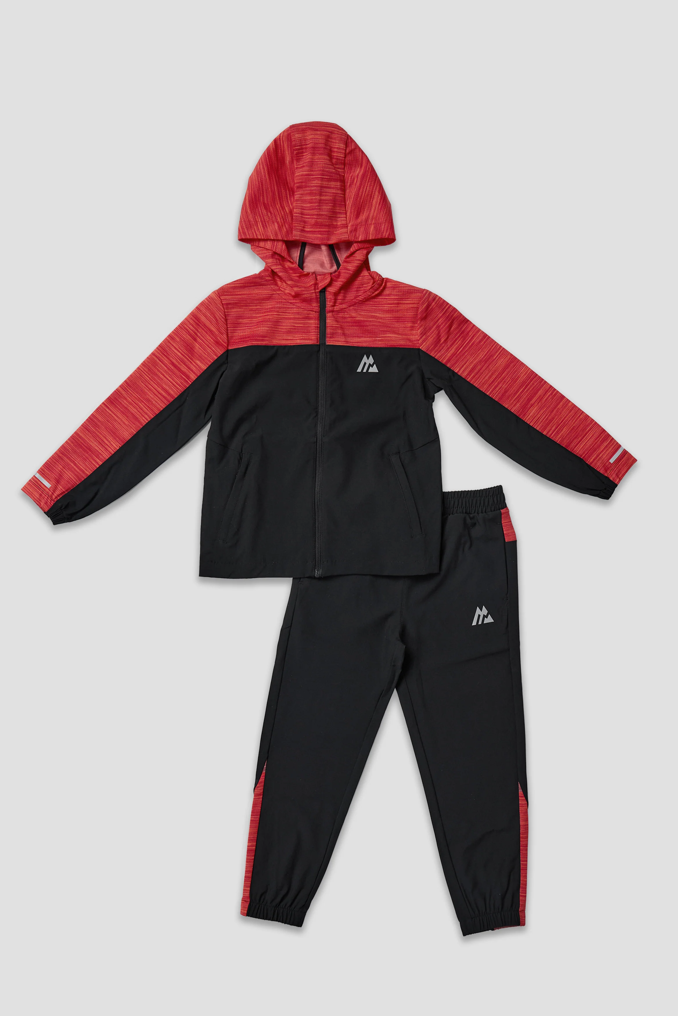 Infant Boys Trail Windbreaker/Pant Set - Black/Red/Orange - Image 4