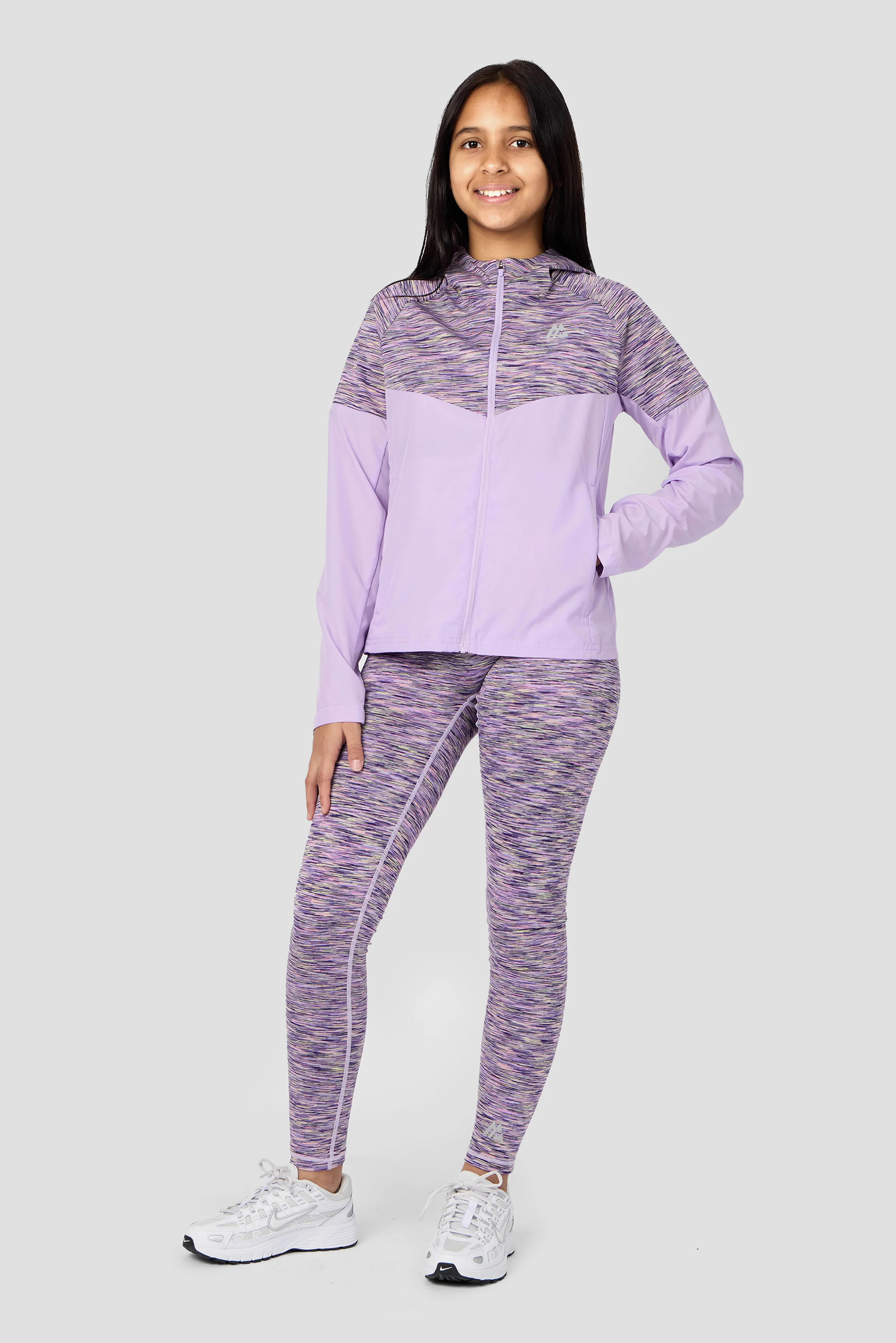 Girls Trail Windbreaker - Purple/Citrus - Image 3