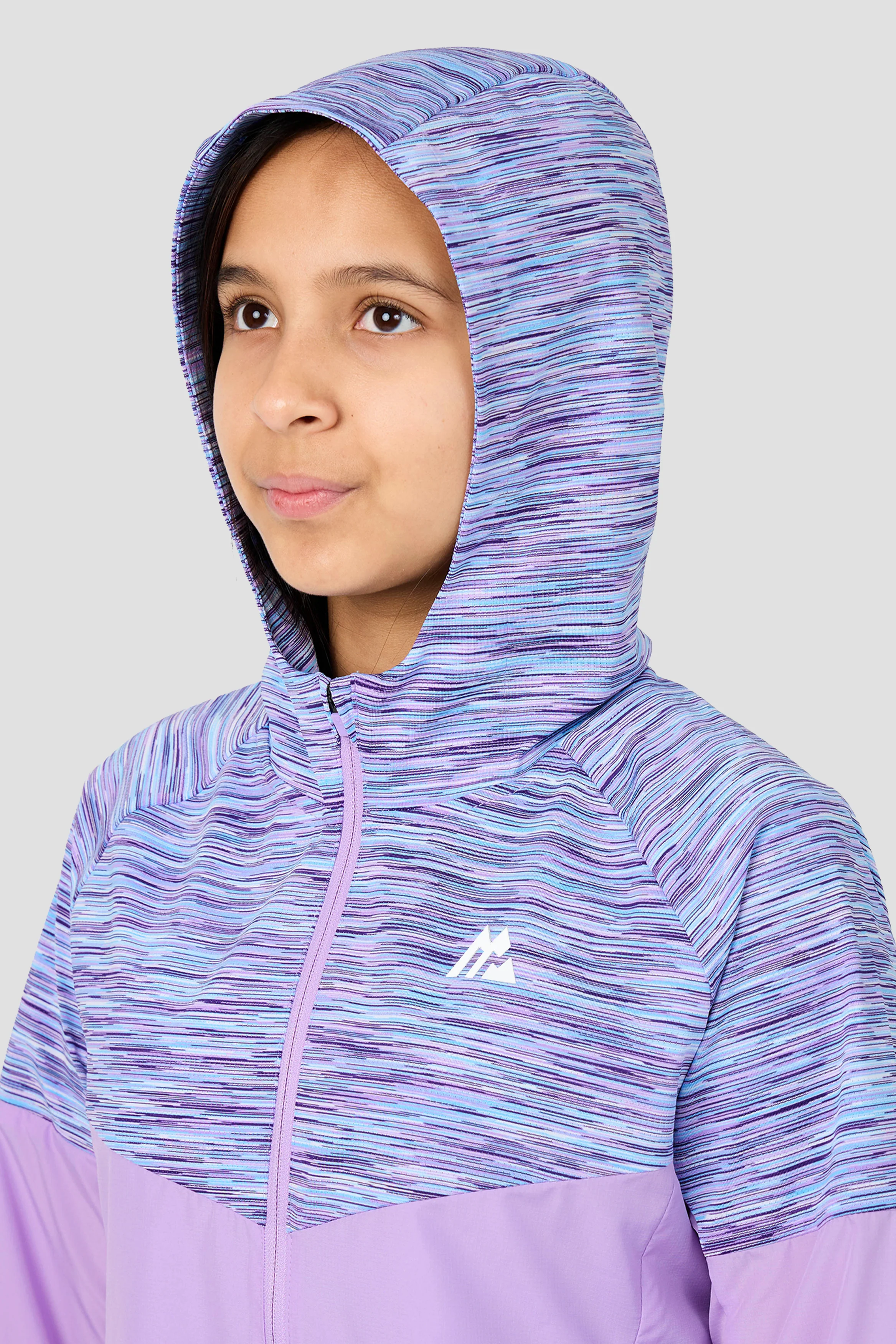 Girls Trail Windbreaker - Lilac/Blue/White - Image 3