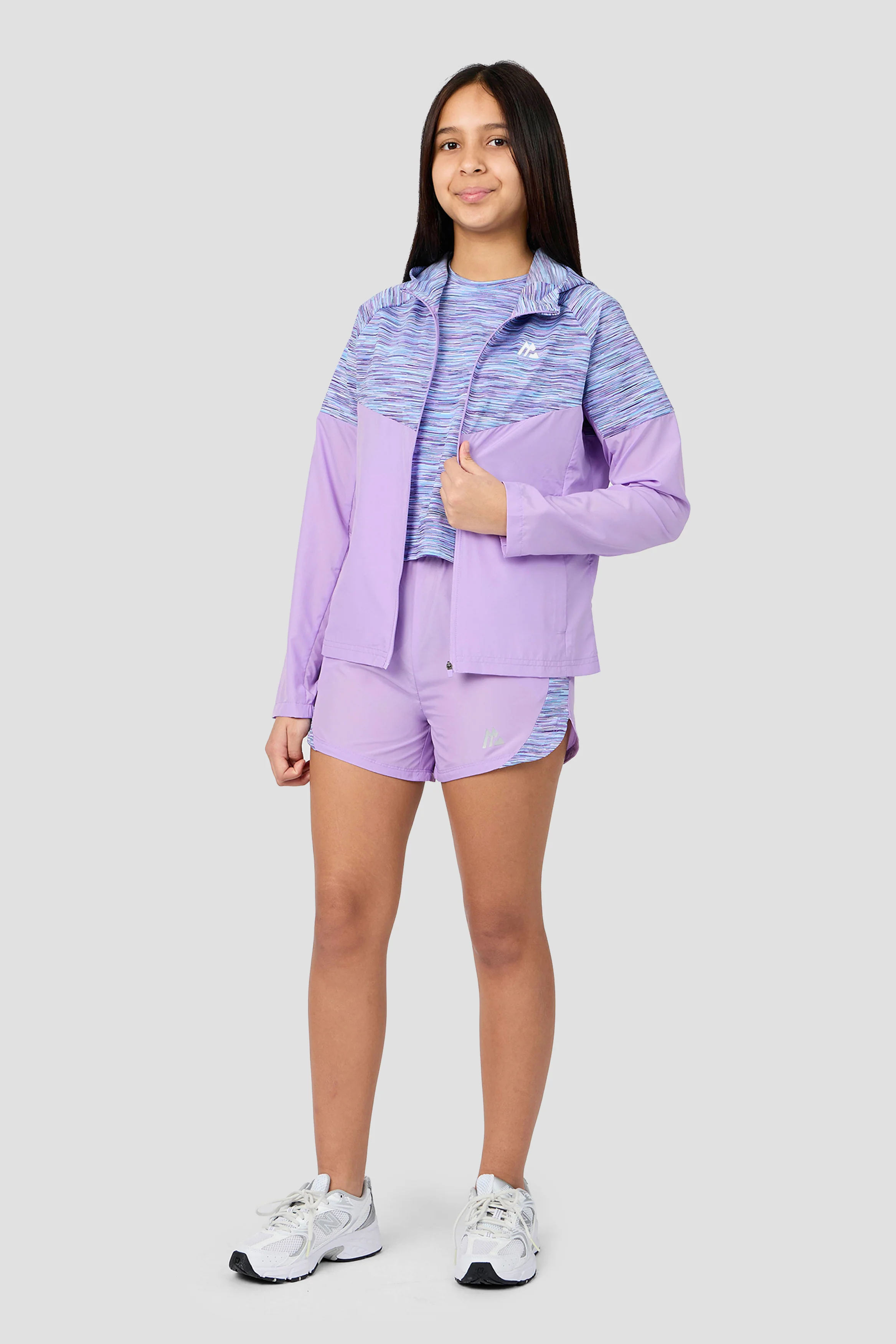 Girls Trail Windbreaker - Lilac/Blue/White - Image 7