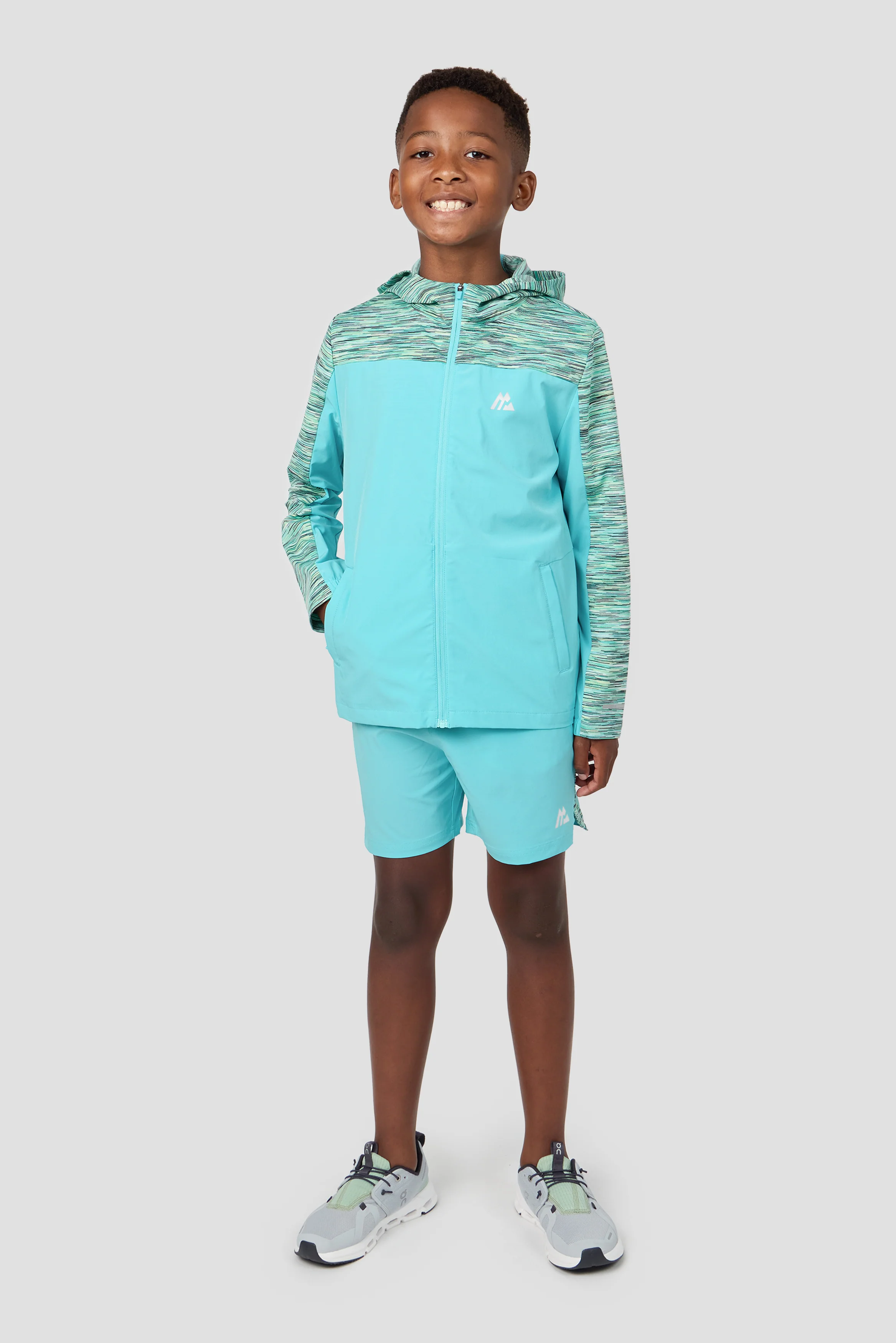 Boys Trail Windbreaker - Blue/Teal/Green - Image 3