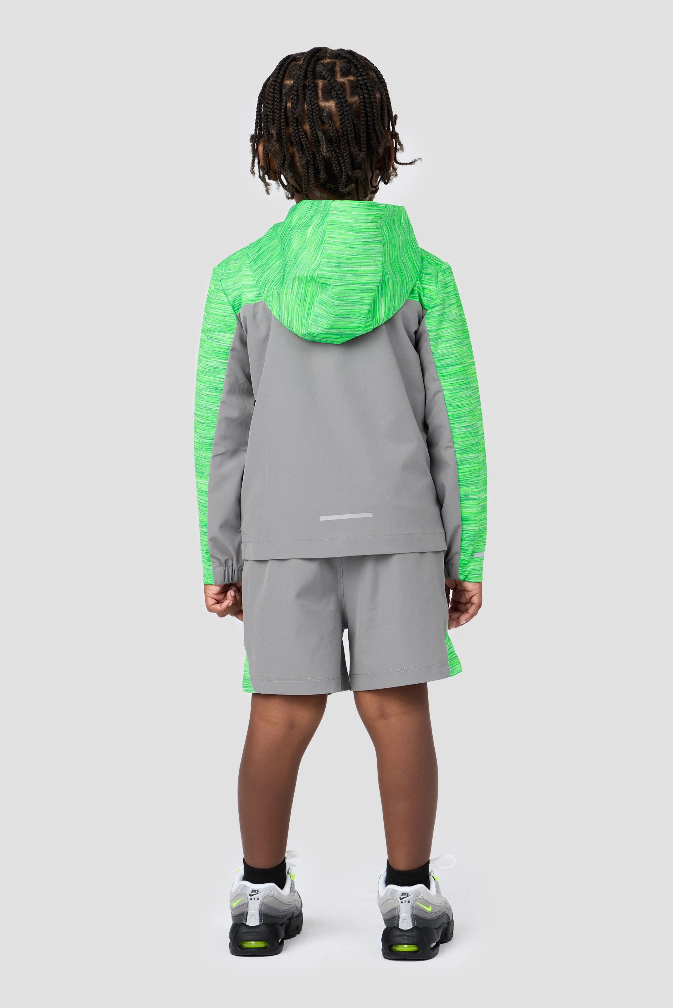 Infant Boys Trail Windbreaker - Grey/Neon Green - Image 2